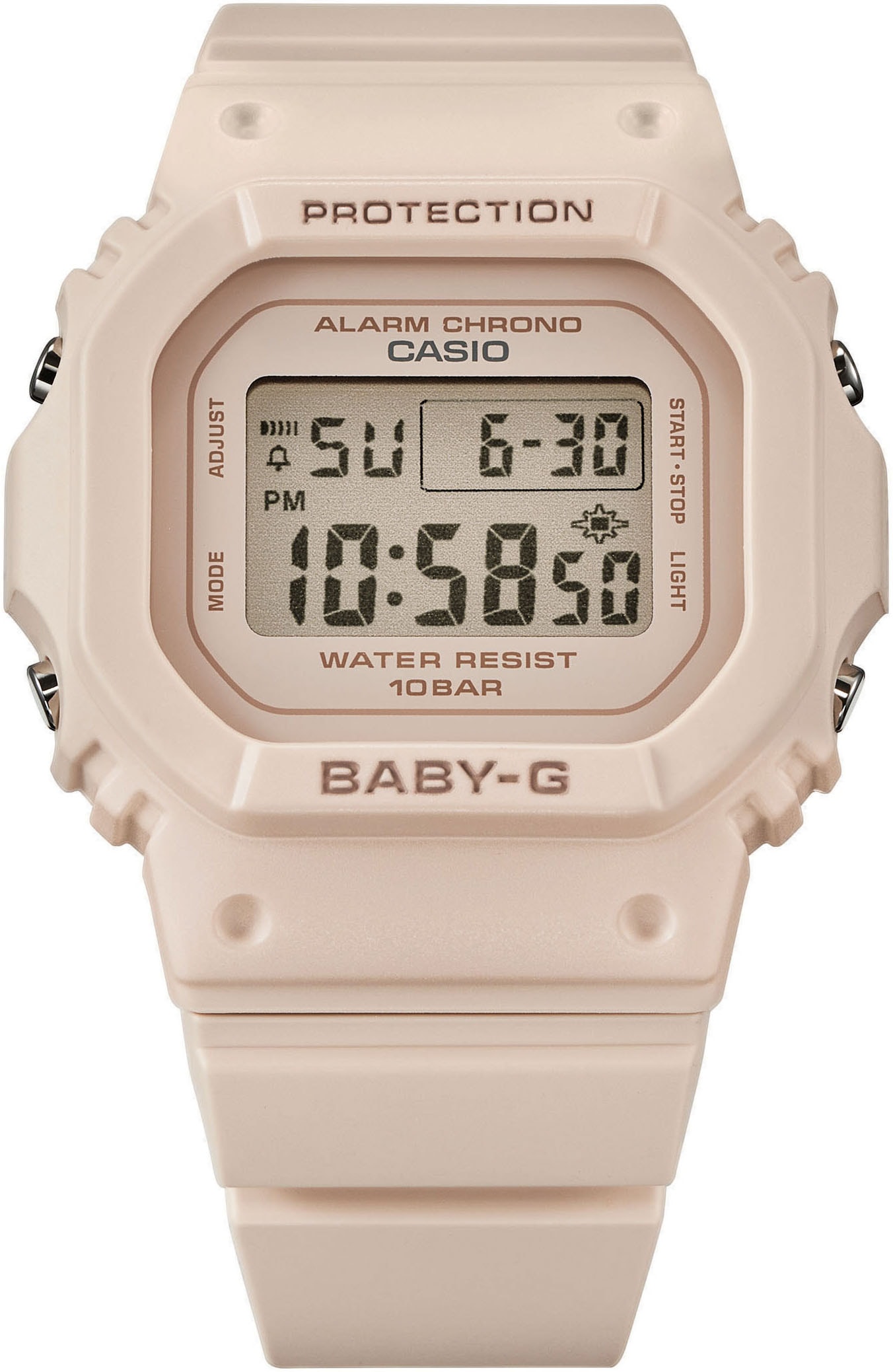 CASIO BABY-G Chronograph, Quarzuhr, Armbanduhr, Damenuhr, automatischer Kalender, digital, Timer