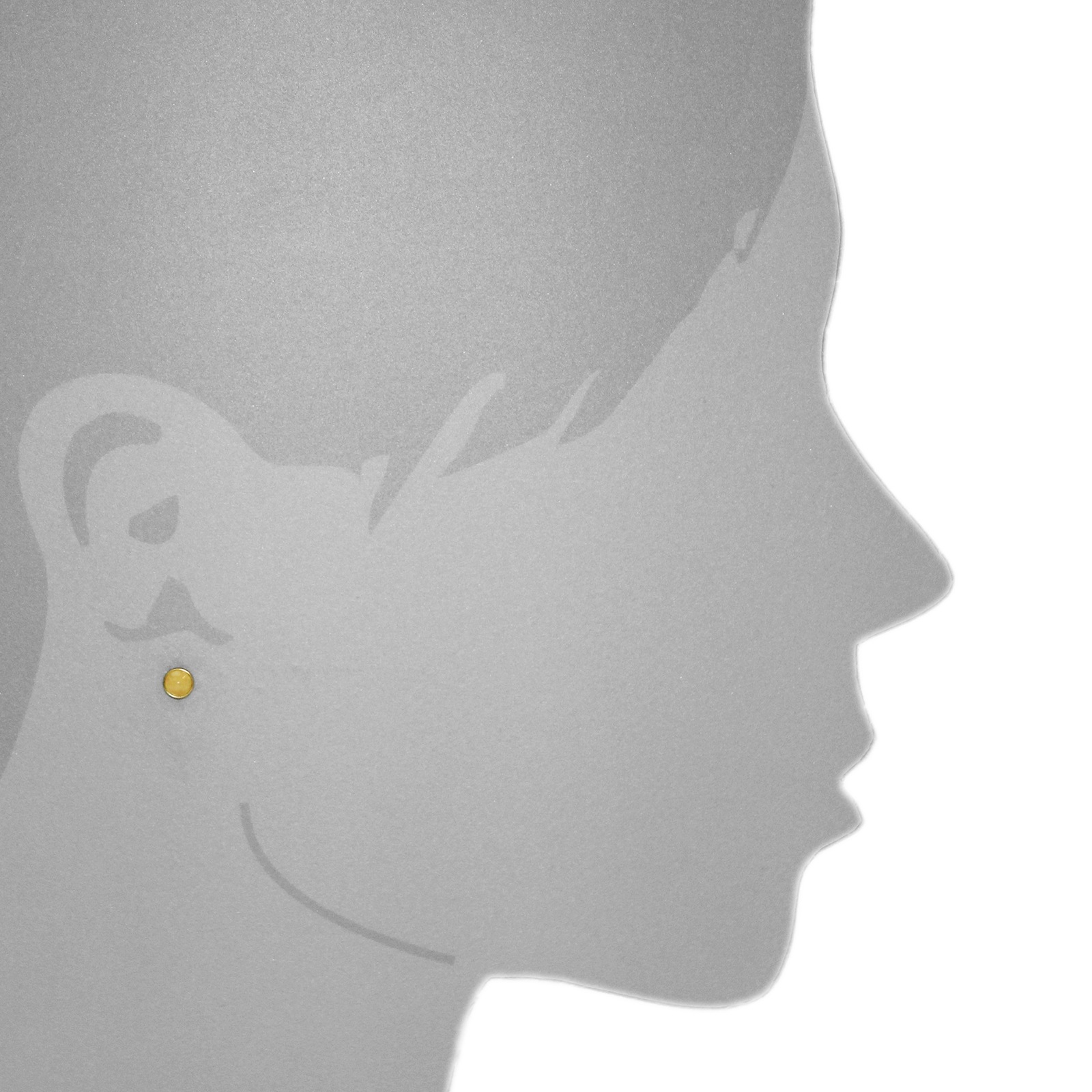 OSTSEE-SCHMUCK Paar Ohrstecker »- Classic 5 mm - Silber 925/000, vergoldet - Bernstein«