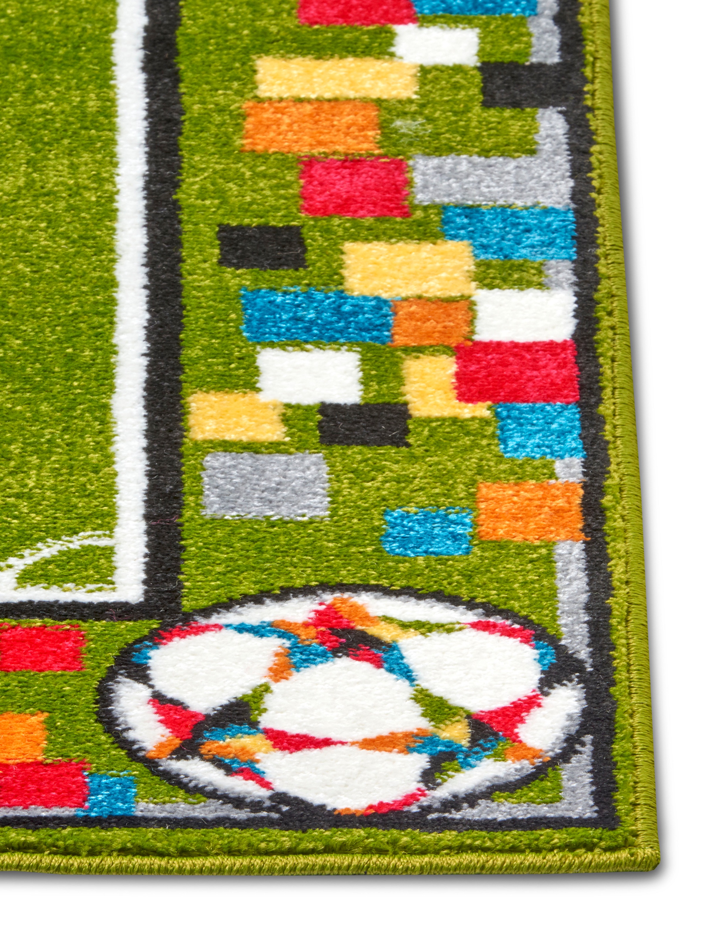 HANSE Home Teppich »Soccer Pitch«, rechteckig, 9 mm Höhe, Farbenfrohes Design, Spielunterlage, Stadion, strapazierfähig