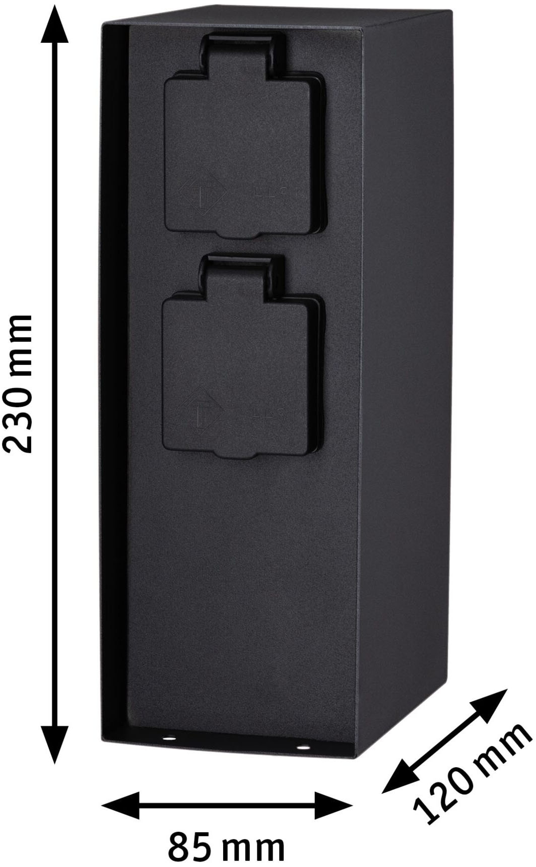 Paulmann Stromverteiler »Outdoor Steckdosensäule Rio«, (1 St.), eckig, 4-fach, IP44