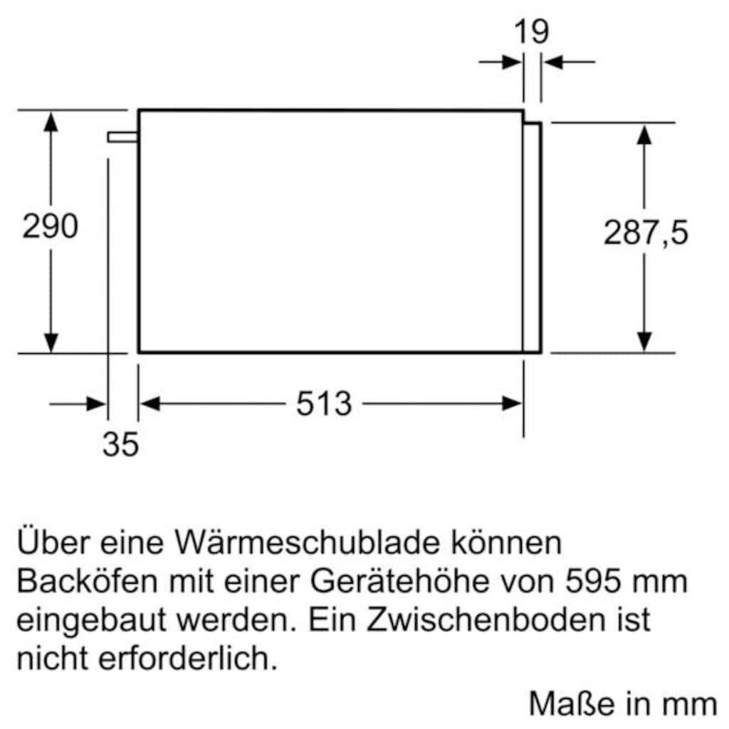 SIEMENS Einbau-Wärmeschublade »iQ700 BI630DNS1«