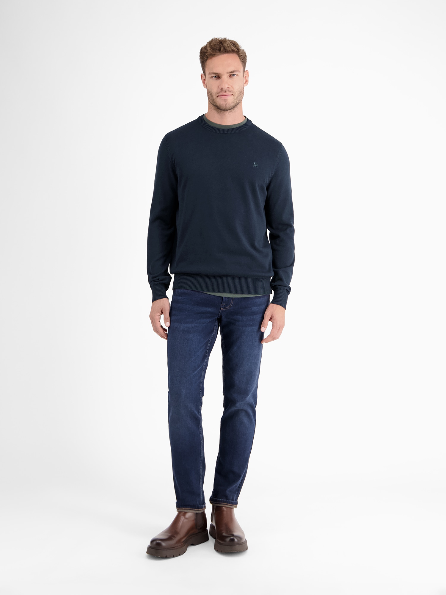 LERROS Strickpullover »LERROS Crewneck Strickpullover«