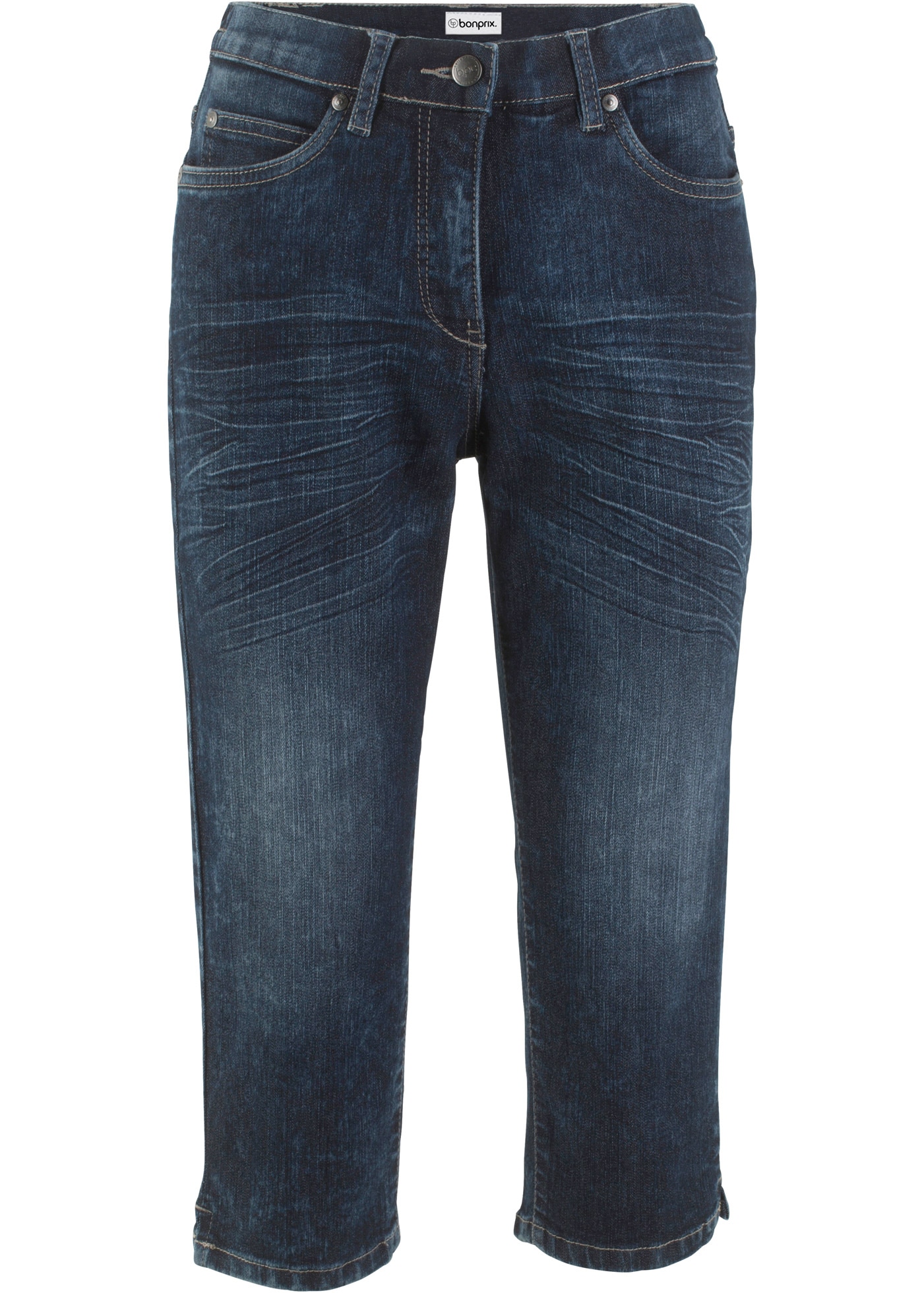 bonprix Caprijeans 1 figurformende Passform, Regular Fit, mit Komfort-Stretch