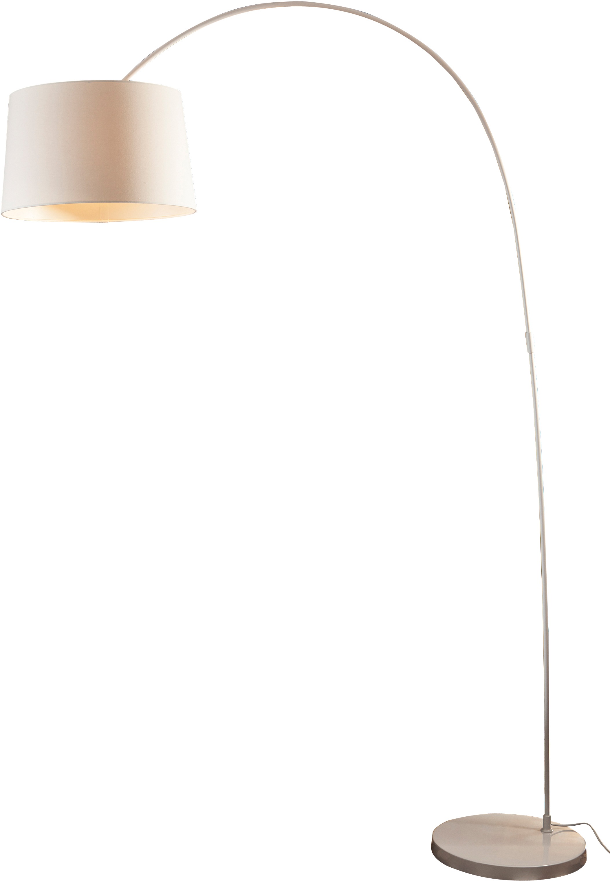 SalesFever Bogenlampe »Valdis«, E27, 1 St., mit Dimmschalter, echter Marmorfuß