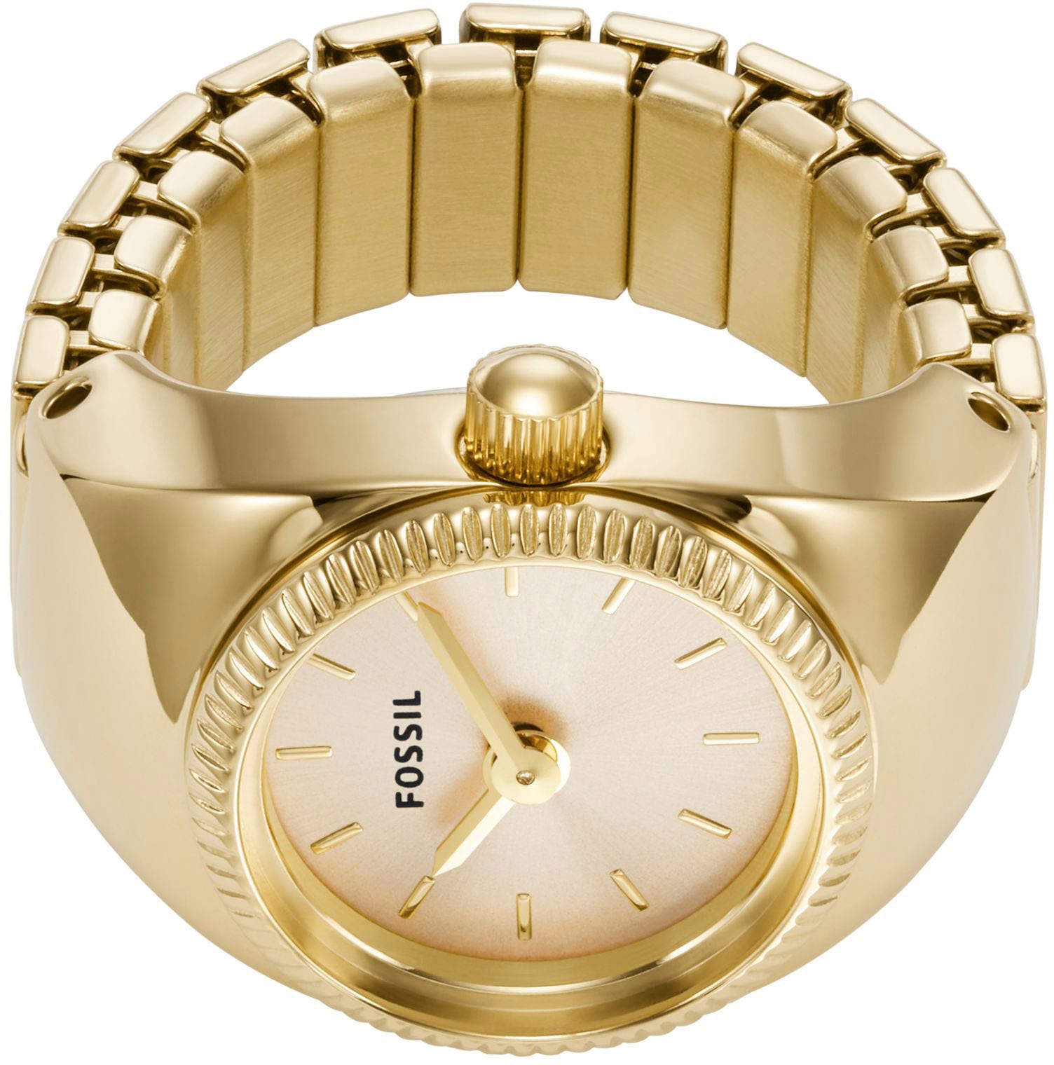 Fossil Uhrenring »WATCH RING, ES5246«, Quarzuhr, Damenuhr, analog, Edelstahlring