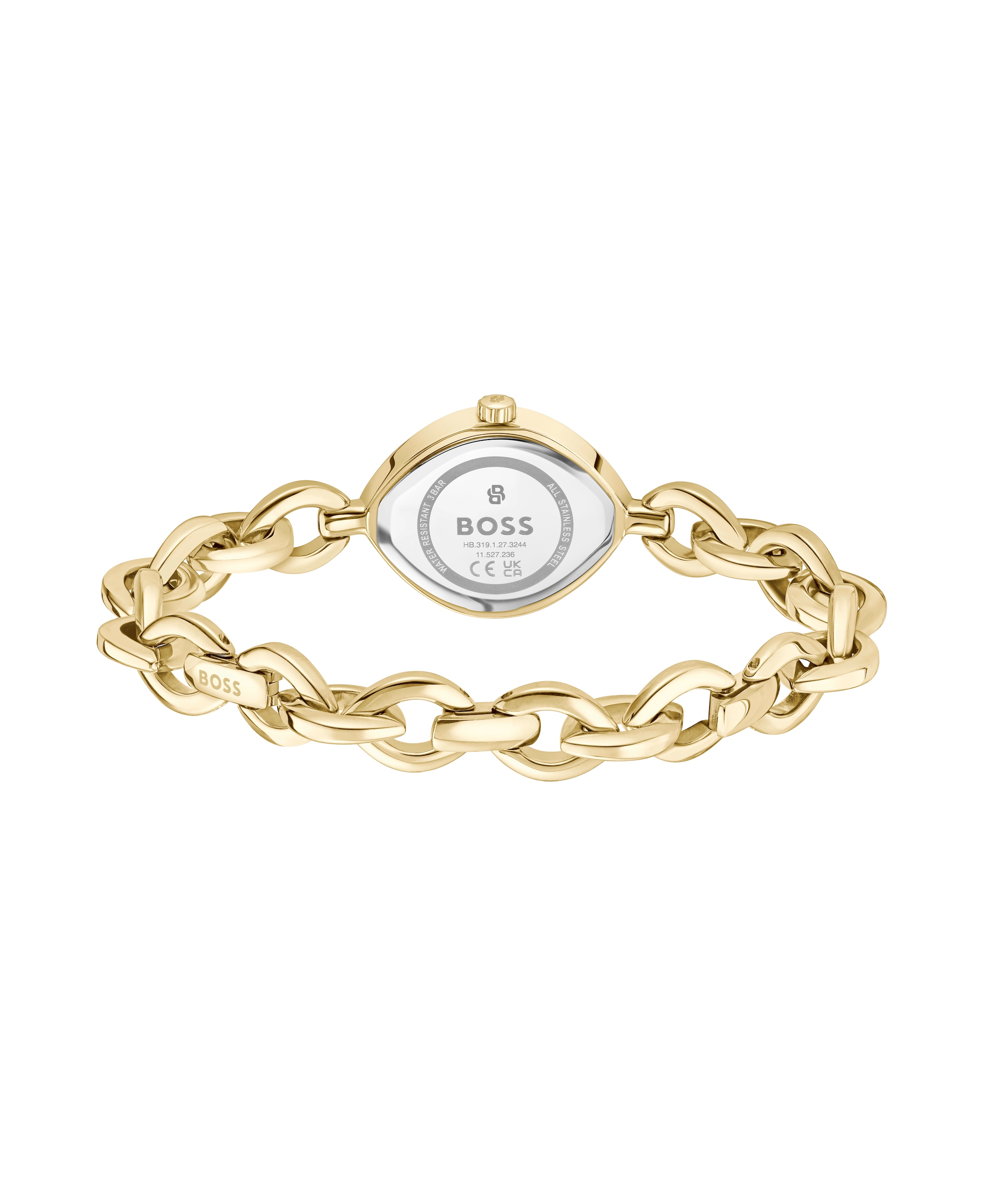 BOSS Quarzuhr »FIORA« Armbanduhr, Damenuhr, Edelstahlarmband, analog