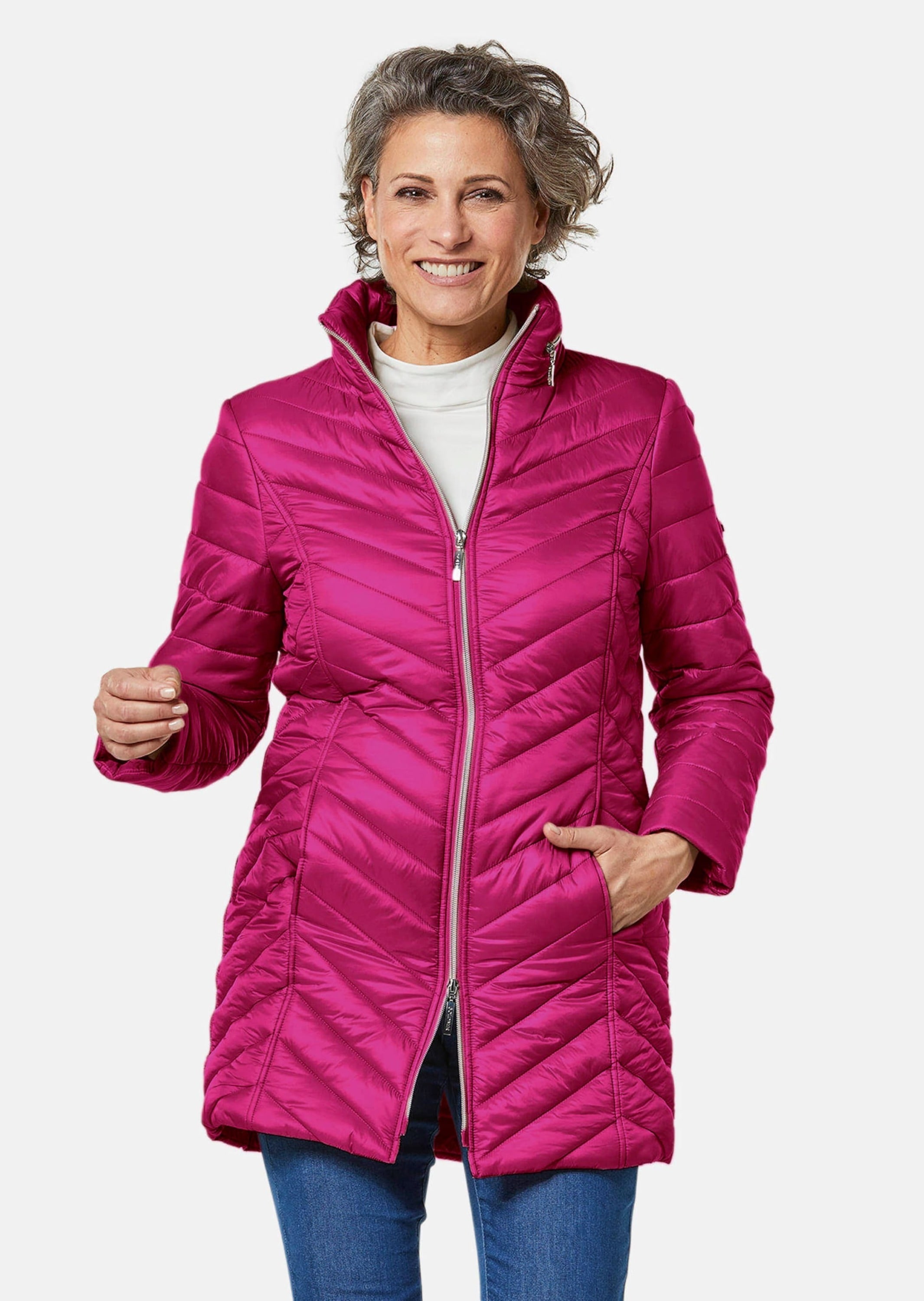 GOLDNER Kurzjacke »Figurschmeichelnde, leichte Longsteppjacke«