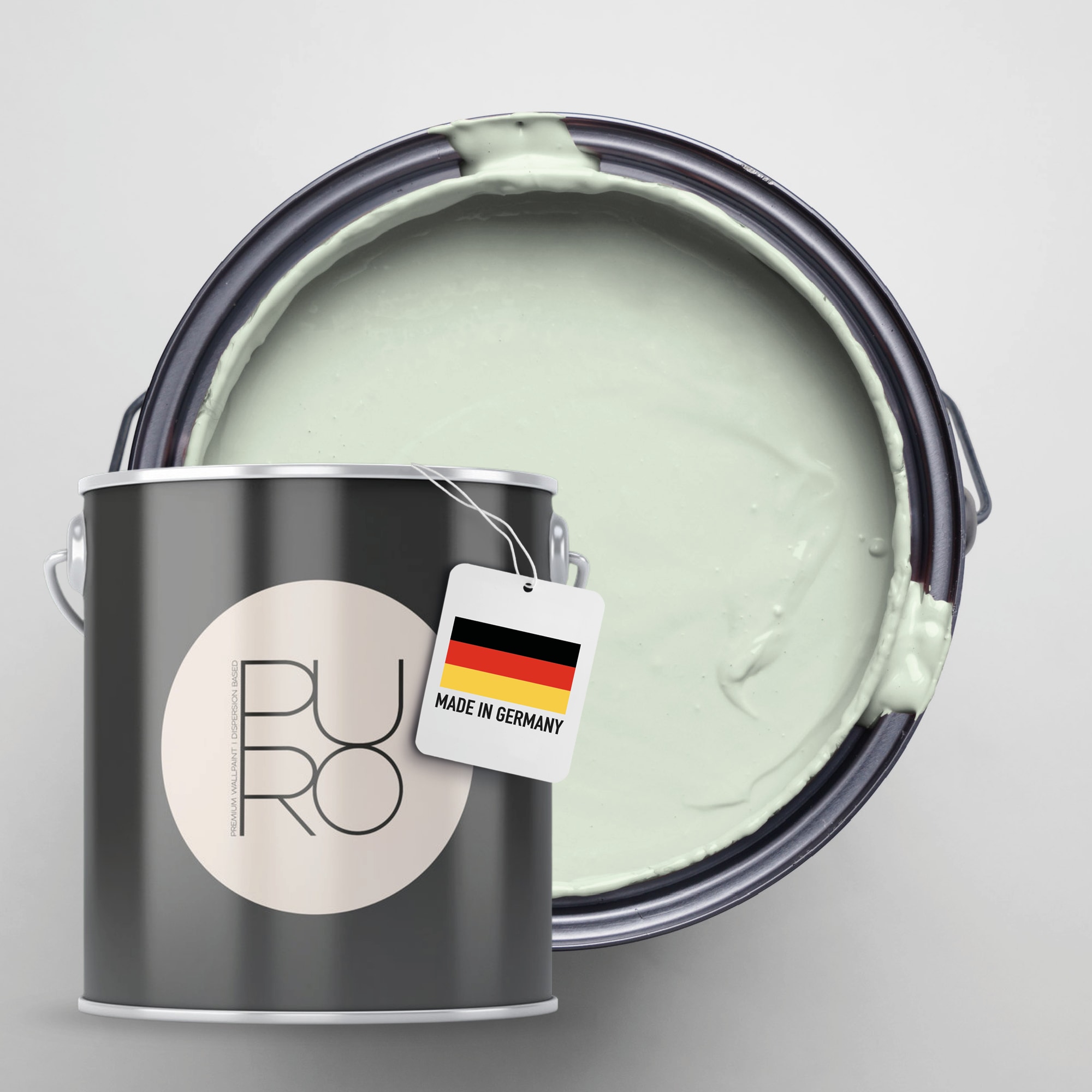 A.S. Création »Premium Innenwandfarbe PURO Tuchmatt sage green« ideal für Wohnzimmer, Schlafzimmer, Flur und Küche, Farbwelt Grün