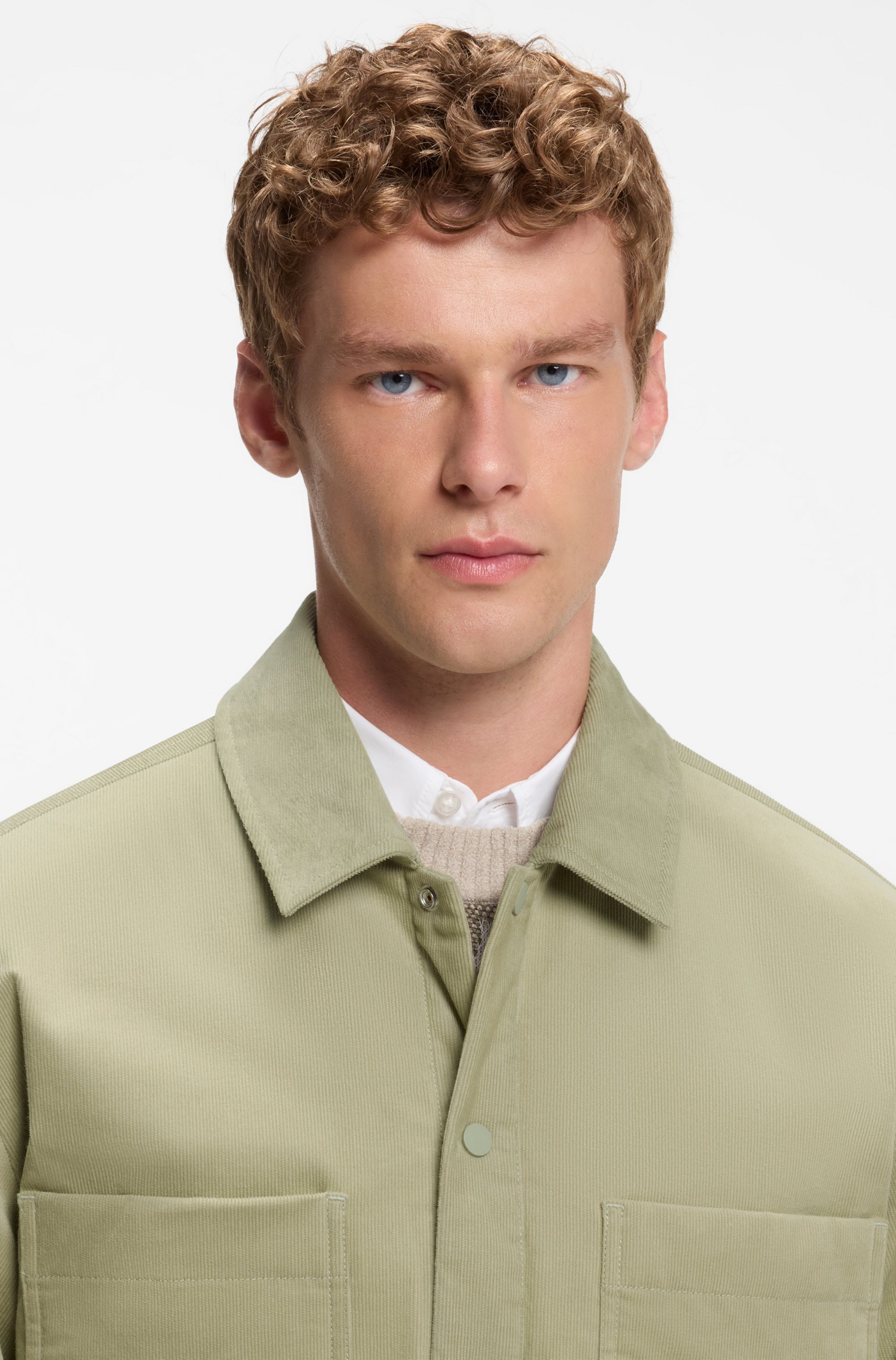 BOSS ORANGE Hemdjacke »Locky« leicht gepolstert, Oversize Fit