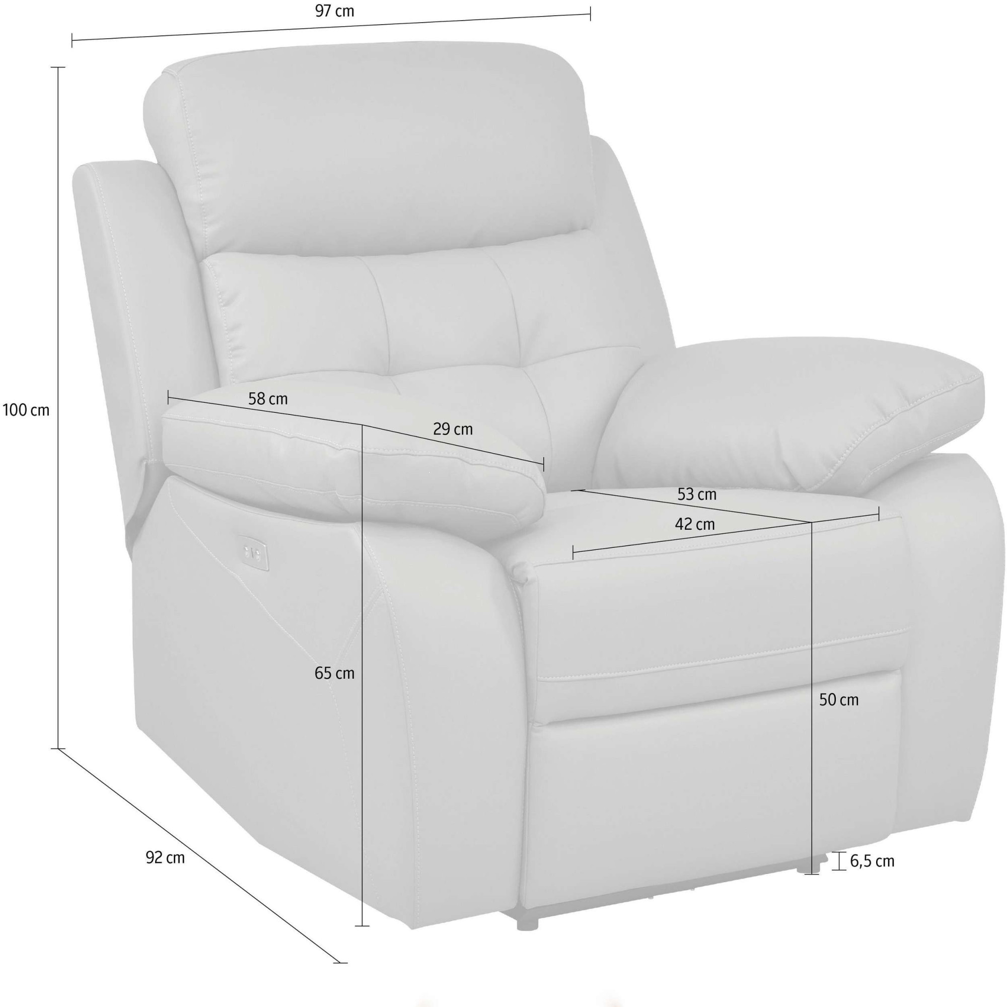 OTTO home Relaxsessel »Lannilis mit Liegefunktion, Fernsehsessel« mit manueller und elektrischer Relaxfunktion, anthrazit