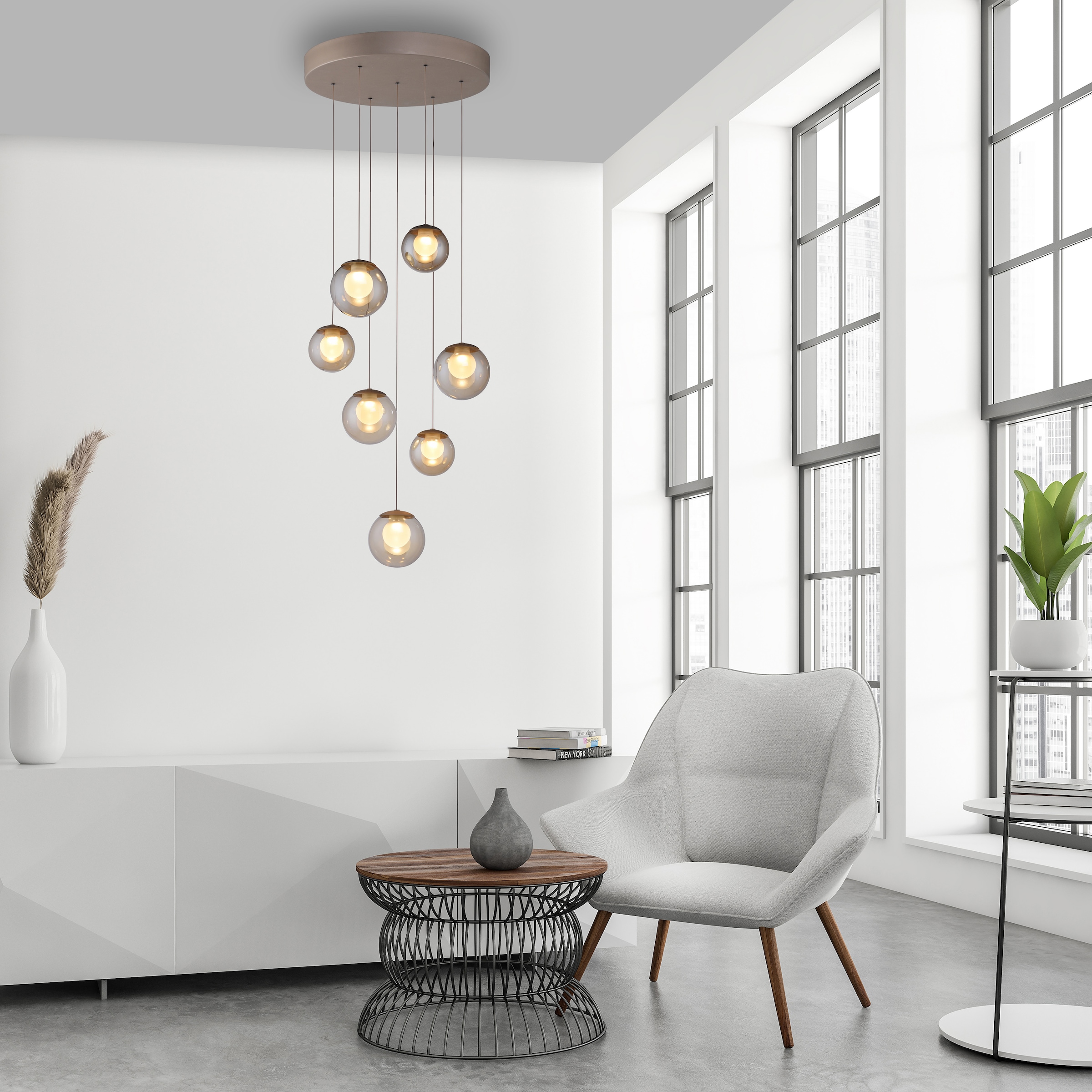 Neuhaus PURE LED Pendelleuchte »PURE Popup« LED-Board 1 Stk. warmweiß - kaltweiß Comfort Lift, CCT, dimmbar über Fernbedienung