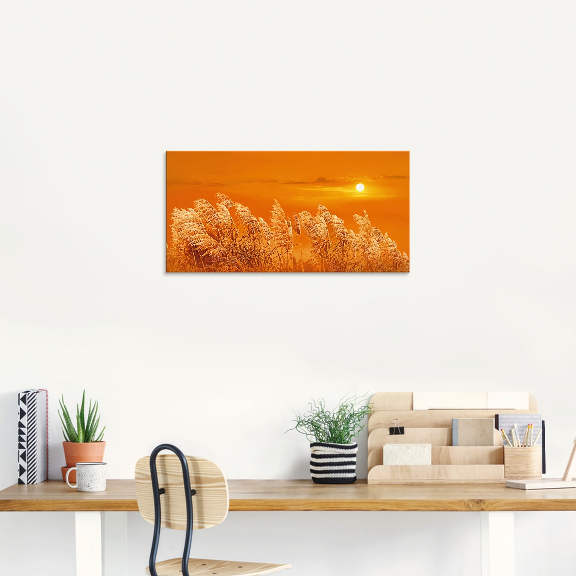 Artland Glasbild »Im Wind«, Gräser, (1 St.), in verschiedenen Größen
