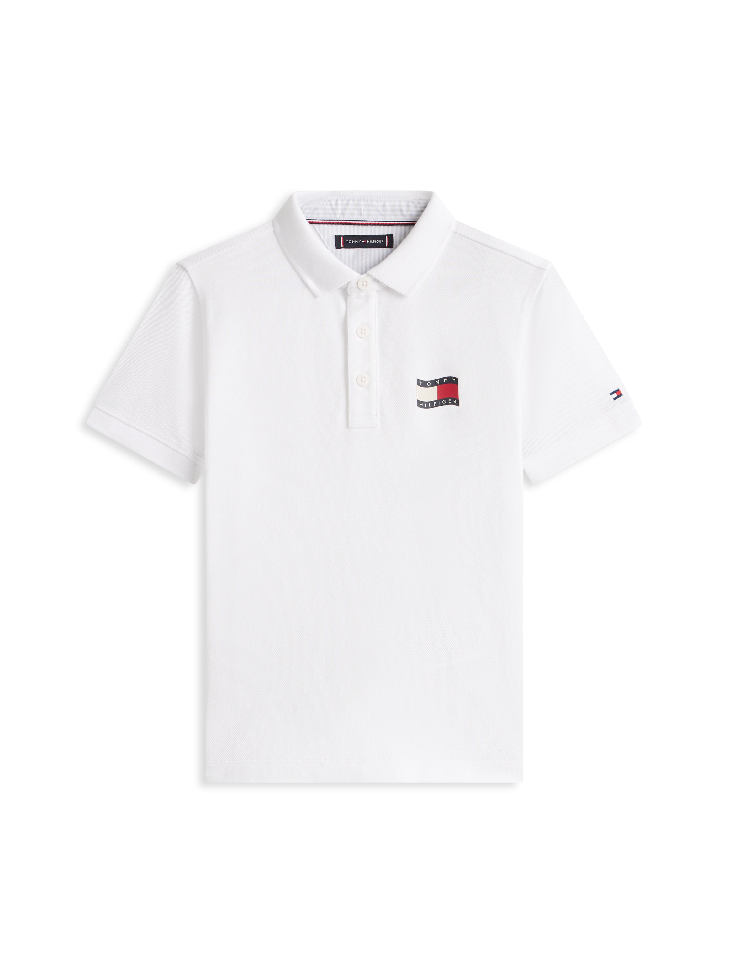 Tommy Hilfiger Poloshirt »WAVY FLAG POLO ITHICA PLACKET SHORT SLEEVE« Kinder bis 16 Jahre, Baumwoll-Piqué, regular fit