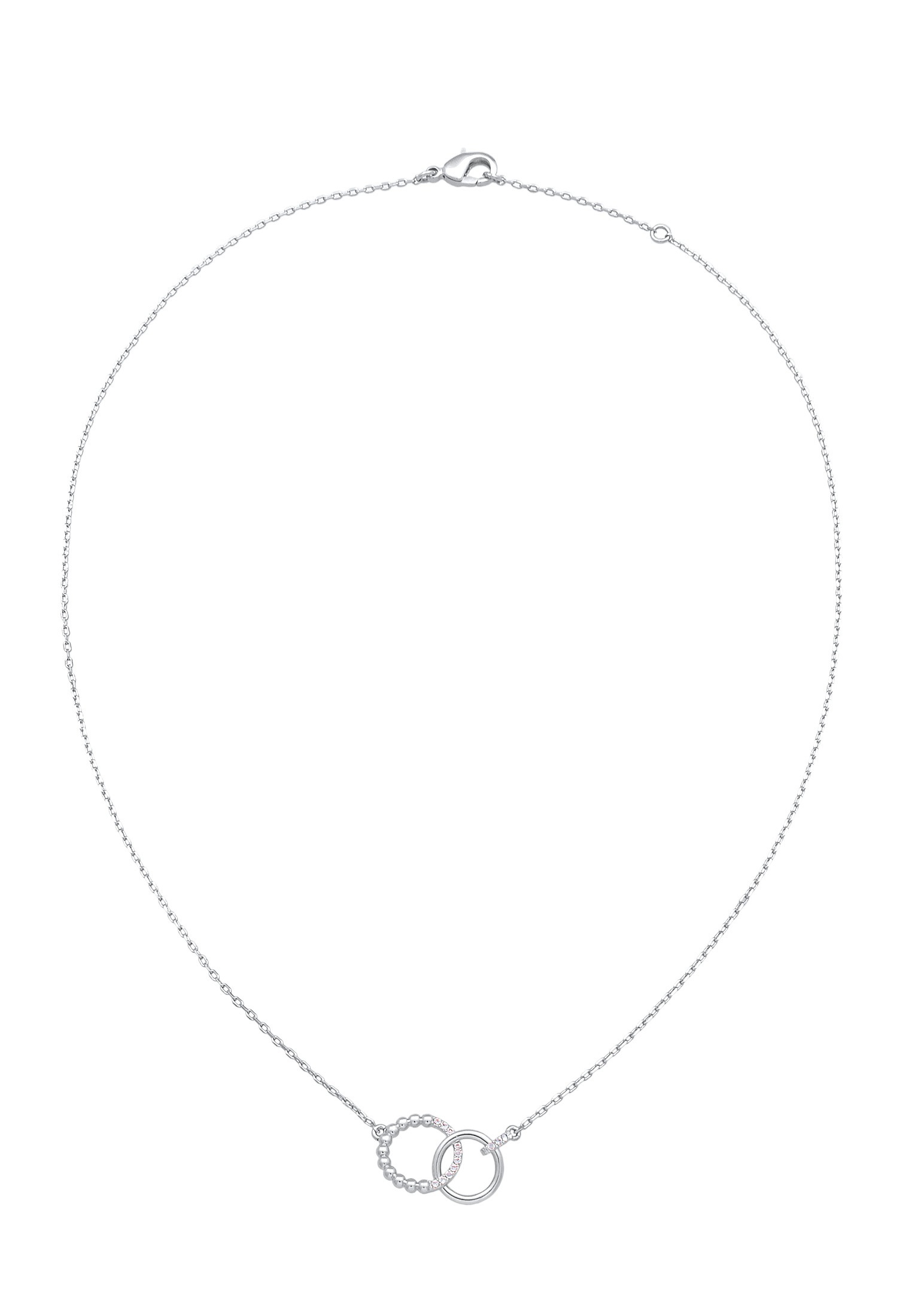 Elli Silberkette »Halskette Ringe Infinity Kristalle Silberfarben für Damen«