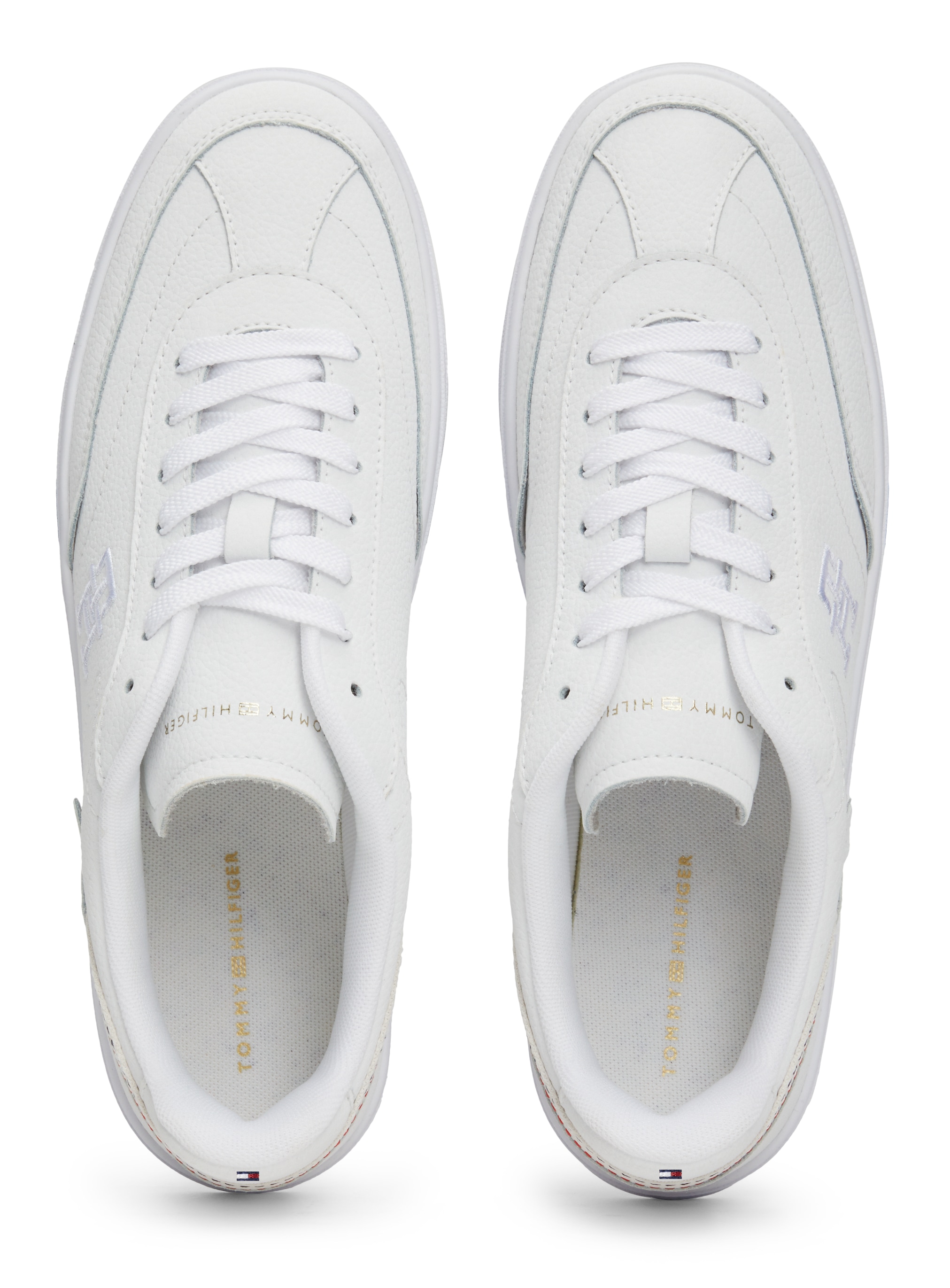 Tommy Hilfiger Plateausneaker »TH HERITAGE COURT SNEAKER STRPS«, Freizeitschuh, Halbschuh, Schnürschuh mit seitlichem Monogramm