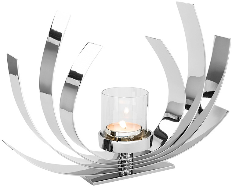 Fink bestellen (1 Glaszylinder, Online Edelstahl Shop aus verspielt und Weihnachtsdeko«, im St.), gradlinig Windlicht »ORFEA, inkl. OTTO