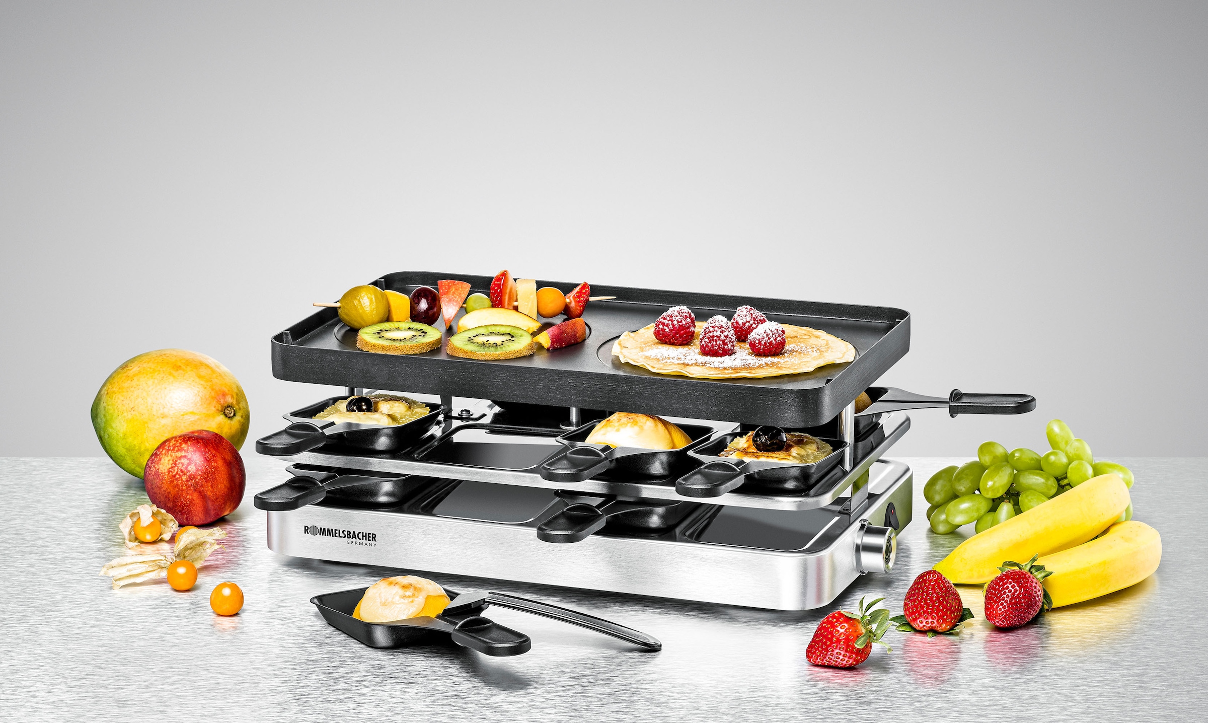 Rommelsbacher Raclette »RC 1400«, 8 St. Raclettepfännchen, 1200 W