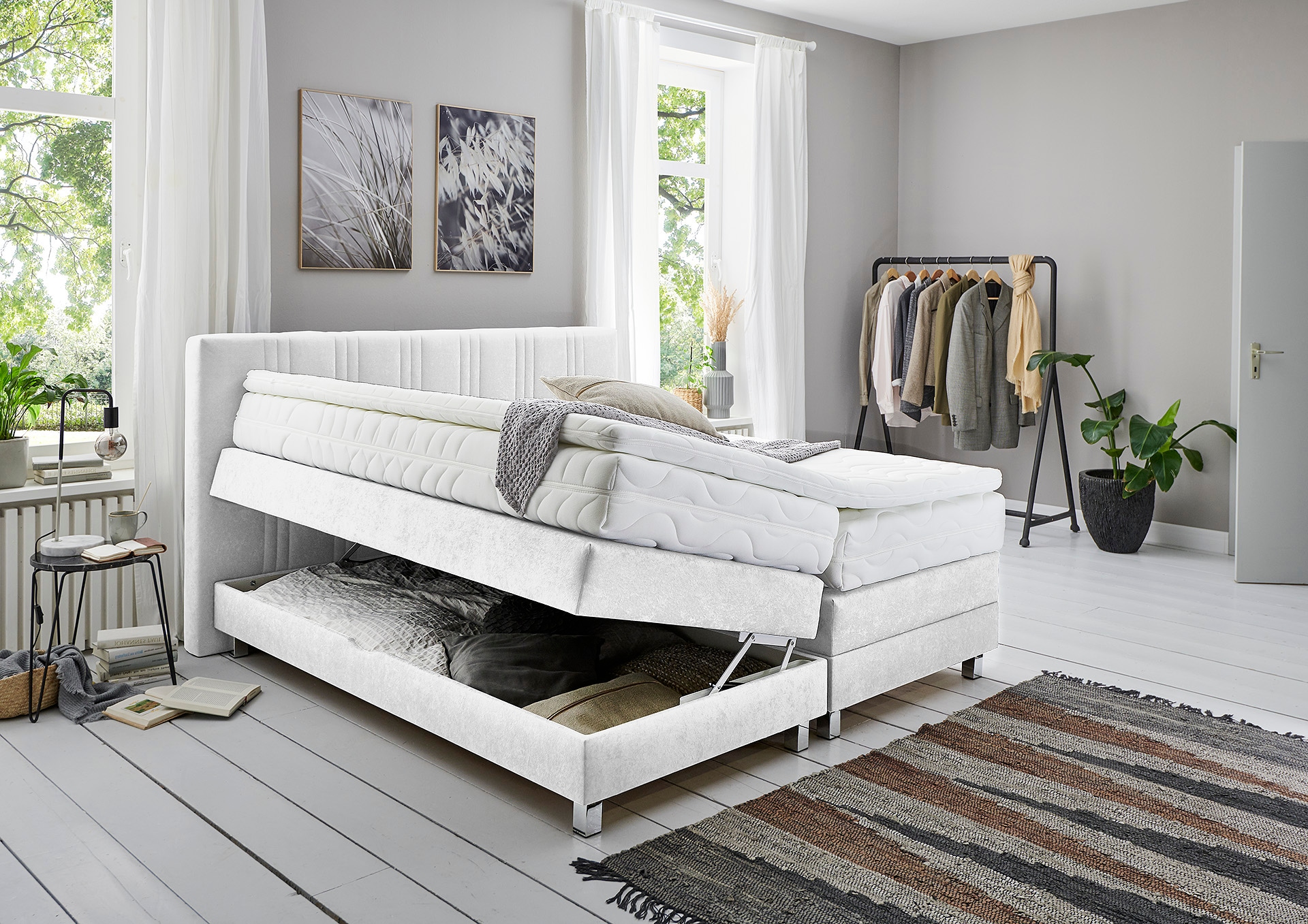 Westfalia Schlafkomfort Boxspringbett, wahlweise mit Bettkasten und Topper