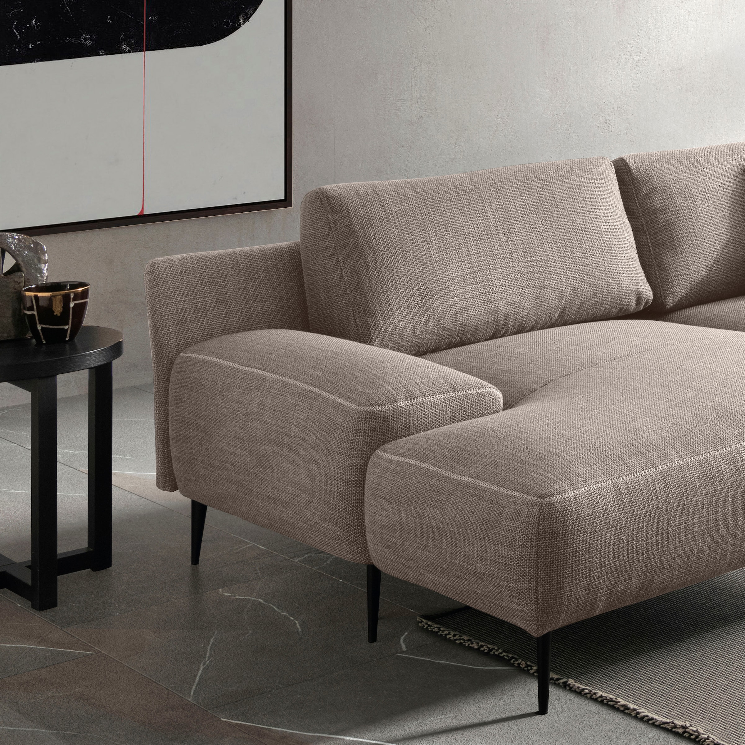 designwerk Ecksofa »Forma, zeitloses Designsofa mit aktuellem Fuß, L-Form«, in hochwertiger Verarbeitung und tollem Sitzkomfort