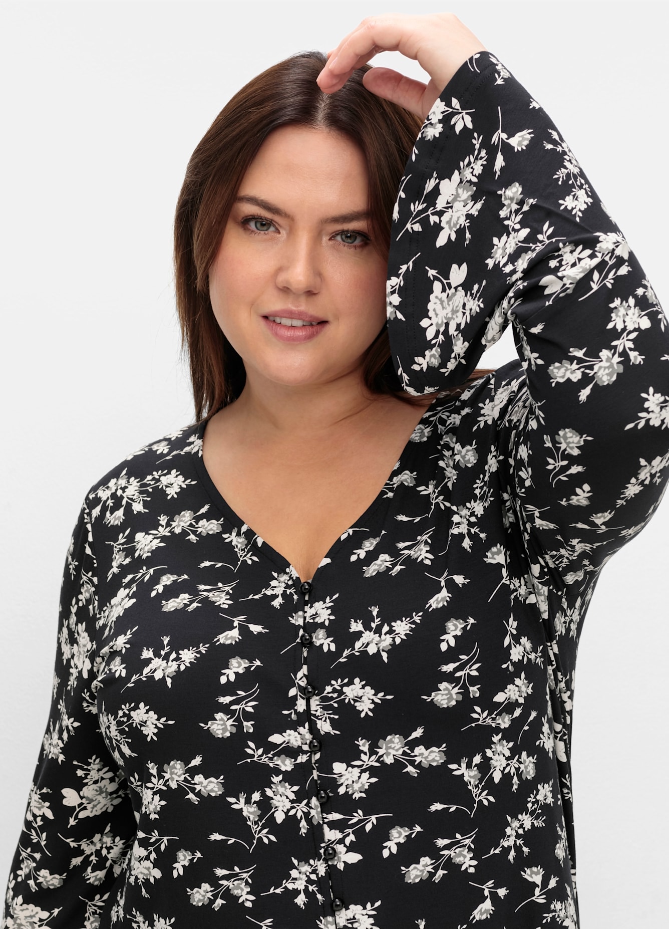 sheego by Joe Browns Langarmshirt »Langarmshirt«, (1 tlg.)