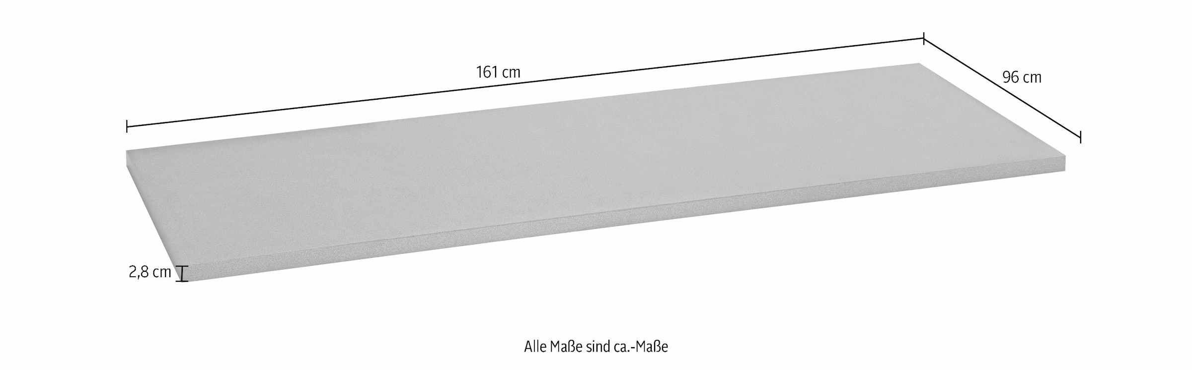 wiho Küchen Arbeitsplatte »Ela«, für Kochinsel »Ela«, Breite 161 cm