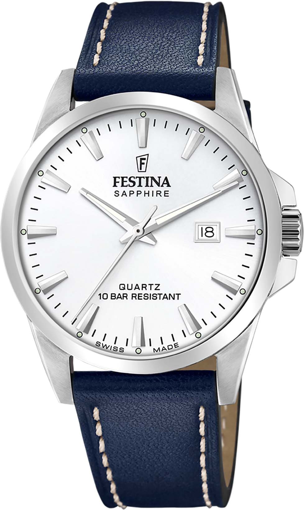 Festina Quarzuhr »Swiss Made, F20025/2«, Armbanduhr, Herrenuhr, Swiss Made