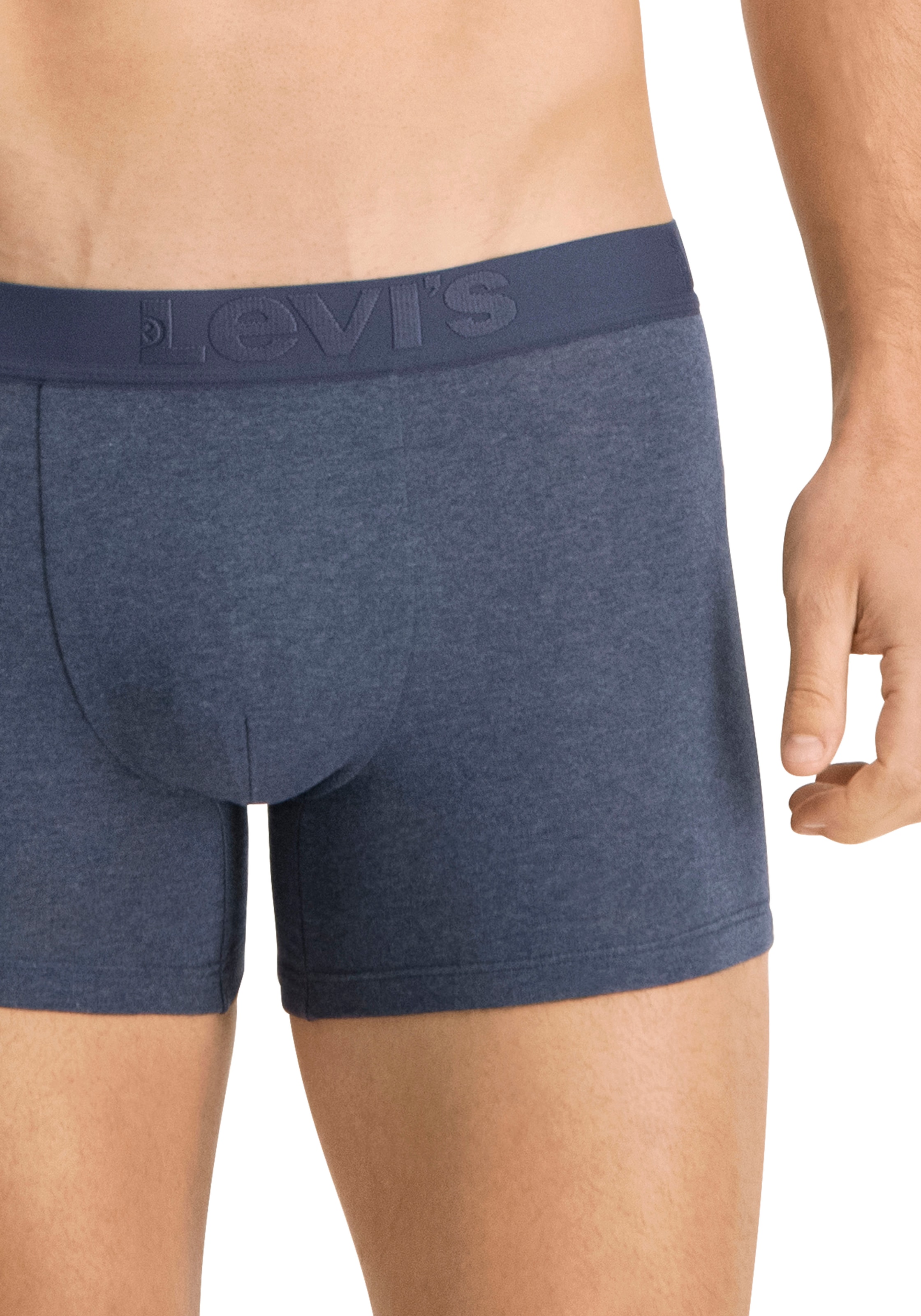 Levi's® Boxershorts »LEVIS MEN PREMIUM BOXER BRIEF 3P«, (3er Pack), mit breitem Logobund