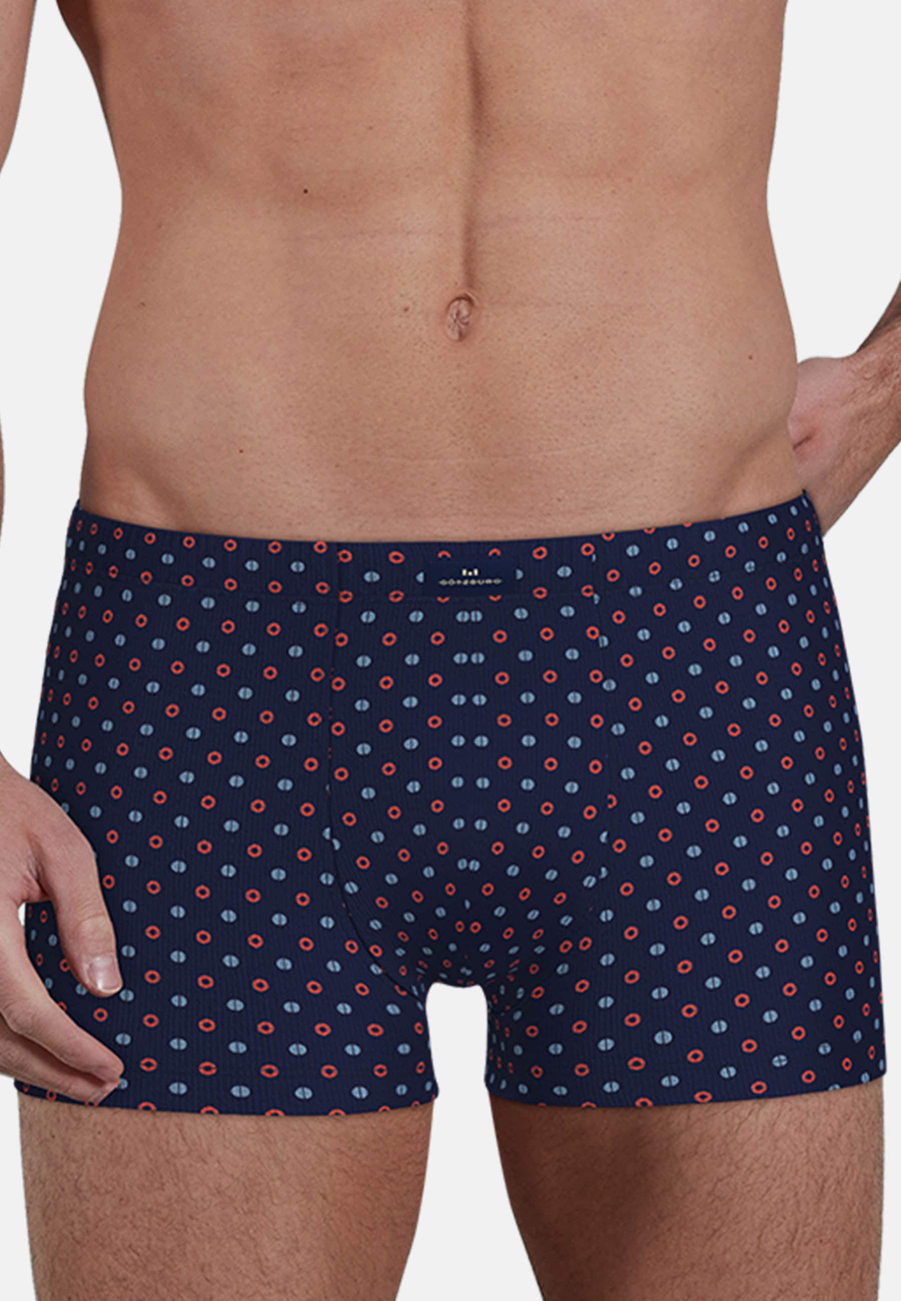 GÖTZBURG Retro Pants »Glasgow« 2er Pack,  gemustert, basic, kurz, eng, atmungsaktiv, Baumwollmix