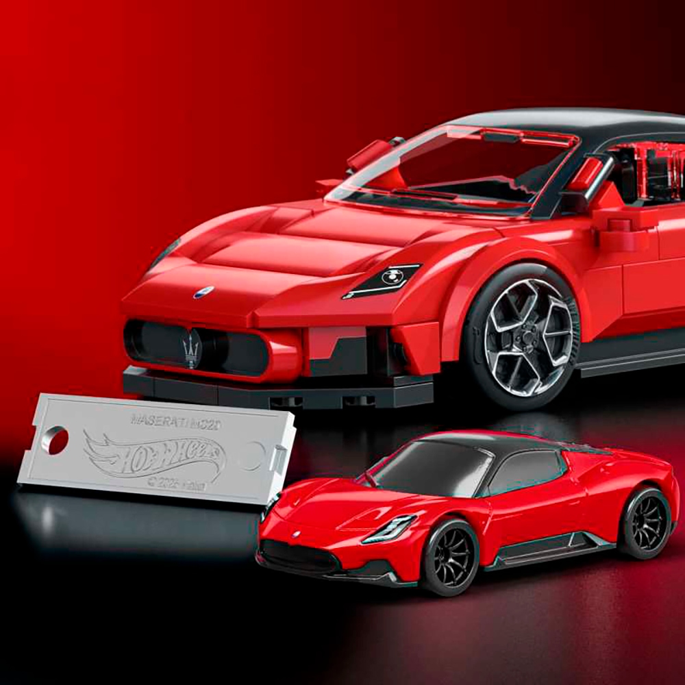 Mattel® Modellbausatz »Mattel Brick Shop, Hot Wheels, SPEED SERIES MASERATI MC20«, (250 St.), 1:32