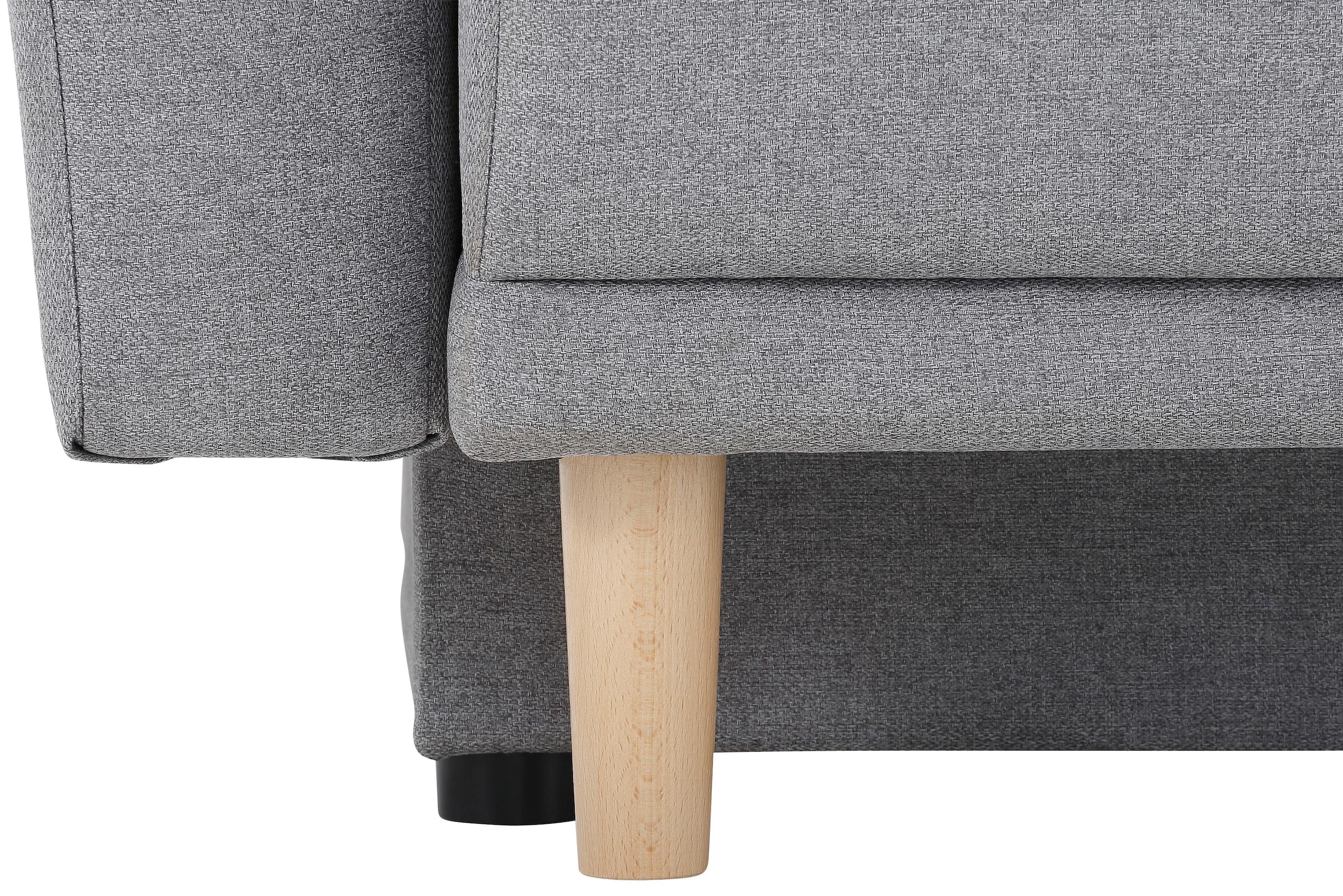 Home affaire Schlafsofa »Scandic, B: 219 cm, Liegel. 137x195 cm« Bettfunktion, Bettkasten & 2 Zierkissen, Federkern