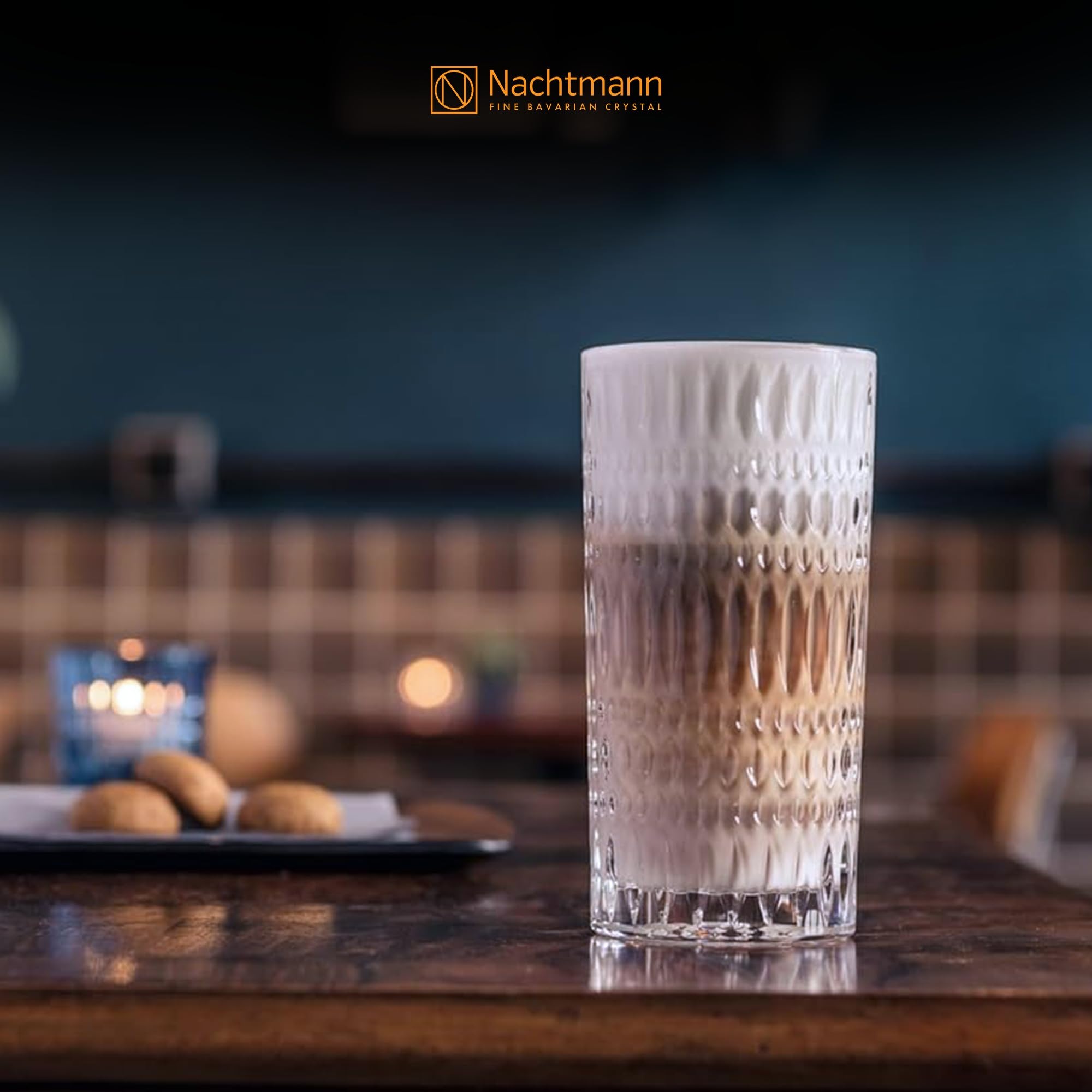 Nachtmann Latte-Macchiato-Glas »Latte Macchiato Gläser Ethno Barista 434 ml 2er Set transparent«