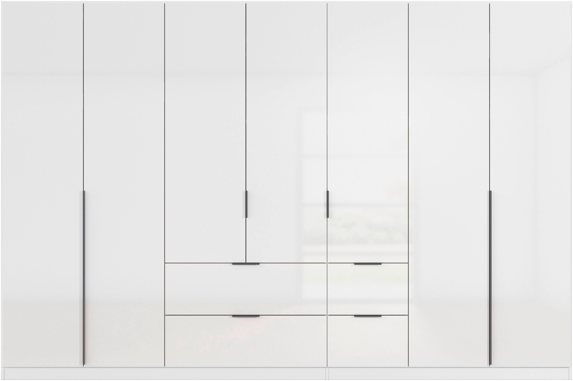 rauch Drehtürenschrank »Kleiderschrank Schrank Garderobe AGORDO mit Dekor- oder Hochglanzfront«, (in zwei Griff-Farben mit Dekor- oder Hochglanzfront), mit Außenschubkästen, in 6 Breiten und 2 Höhen MADE IN GERMANY