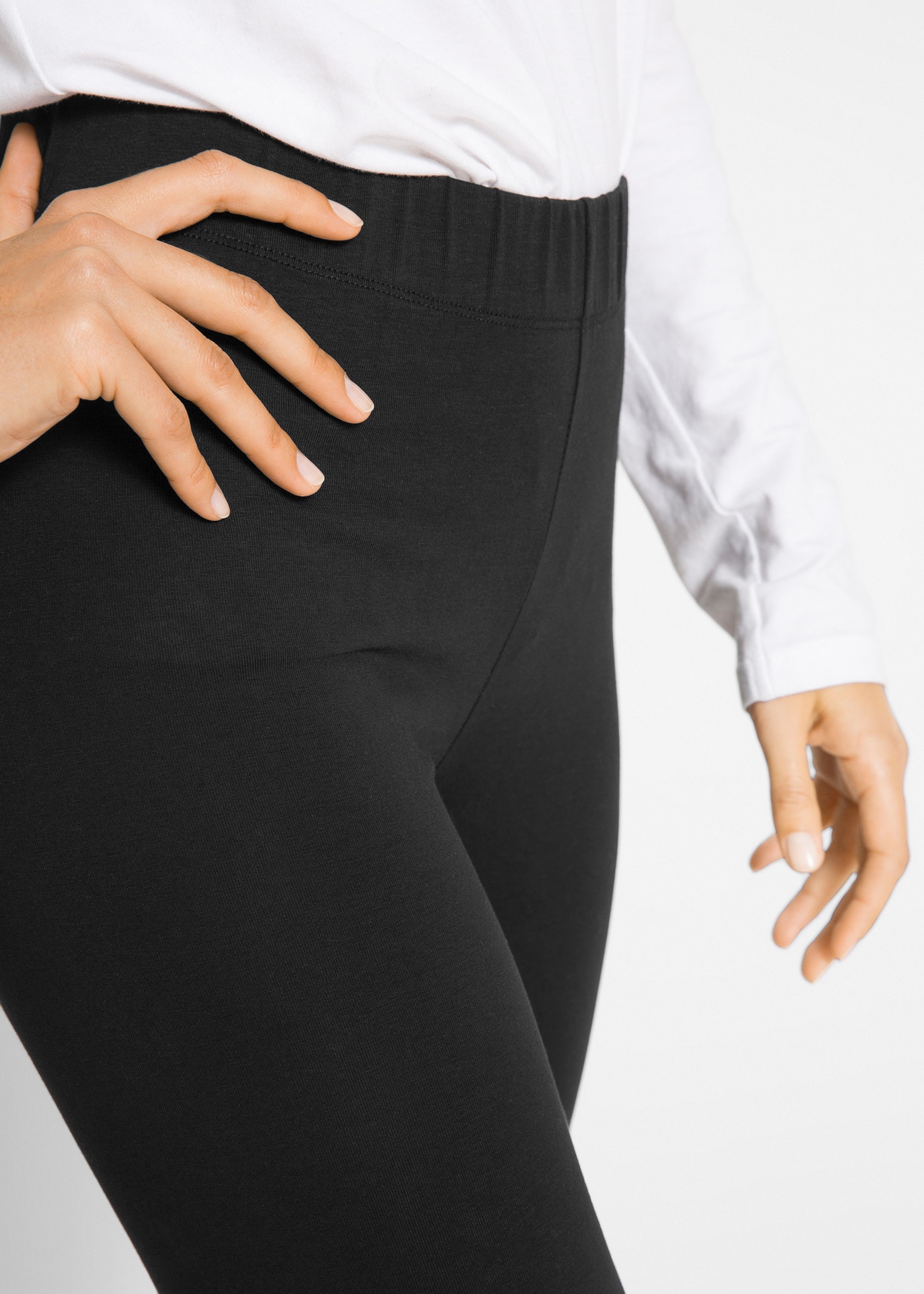 bonprix Leggings »Leggings aus Baumwoll-Mix«  aus Baumwoll-Mix, mit Elasthananteil, schmale Skinny-Fit-Passform