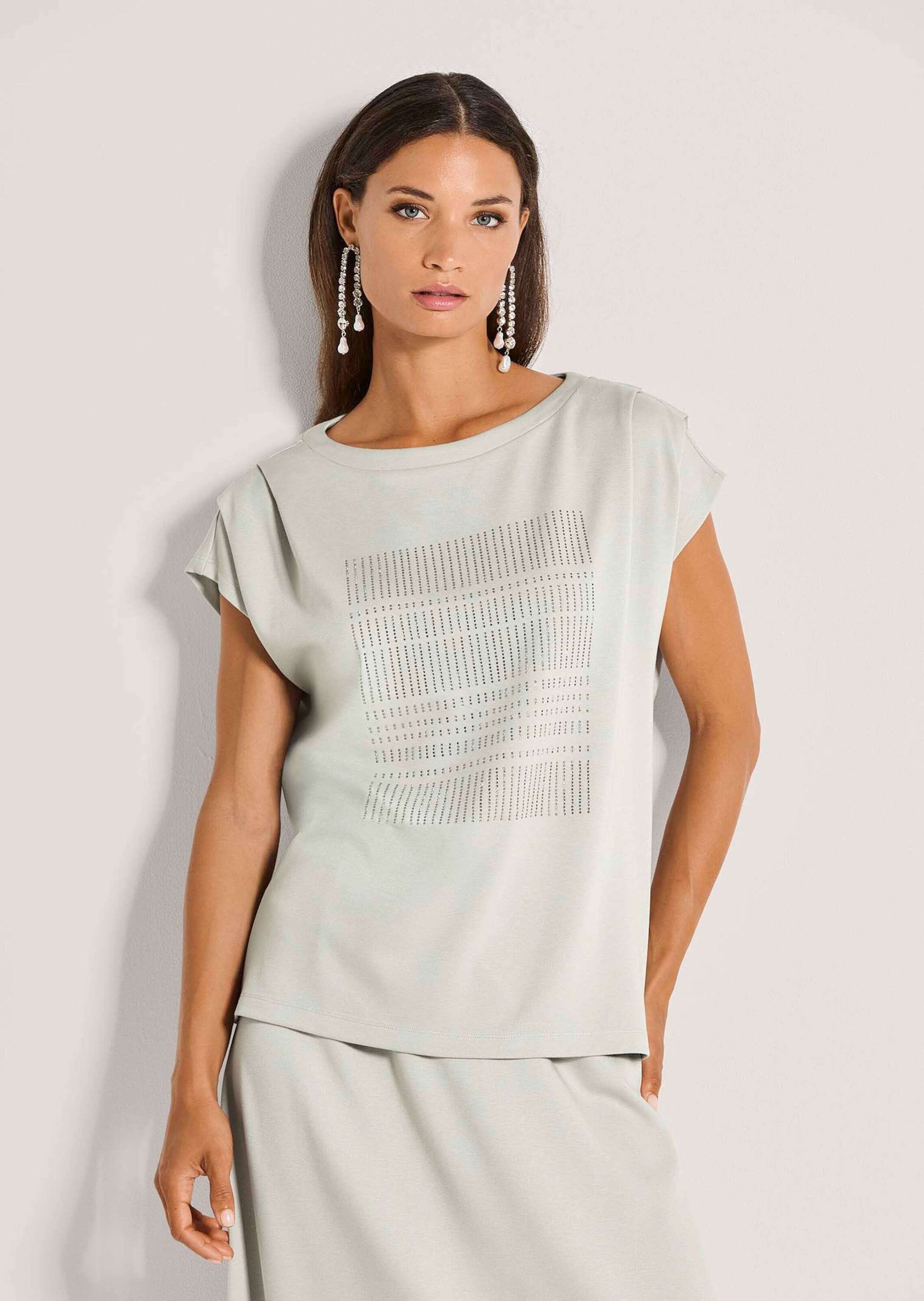 MADELEINE Kurzarmshirt »Shirt Oversized-Shirt mit Kurzarm, Rundhals« Strasssteine