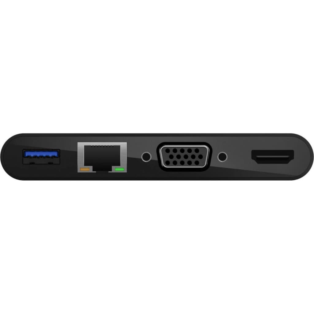 Belkin Video-Adapter »USB-C-Multimedia-Adapter«, USB-C zu HDMI-RJ-45 (Ethernet)-VGA-USB 3.0 Typ A, 15 cm