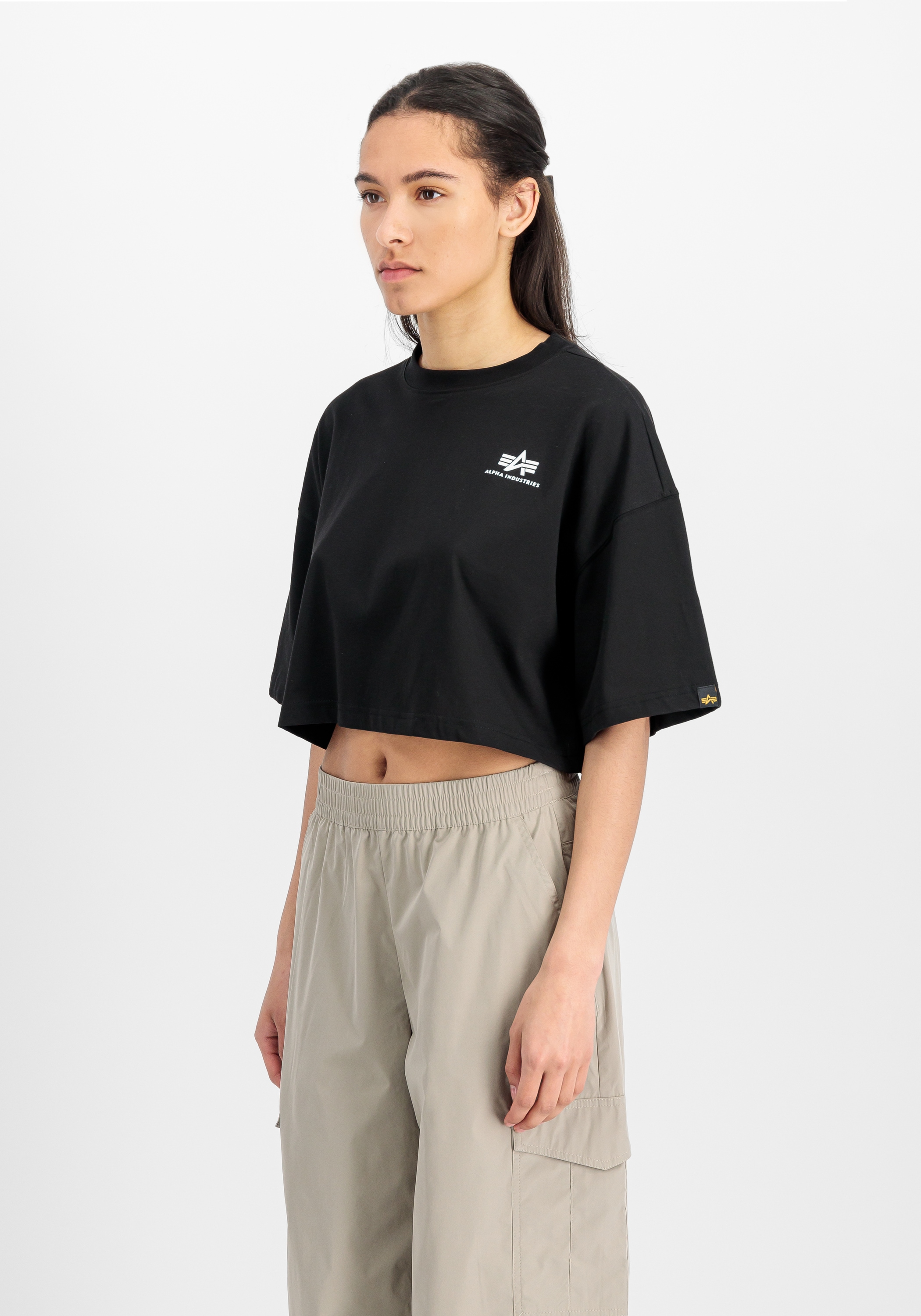 Alpha Industries T-Shirt »Basic T-Shirt SL Cropped PP W«
