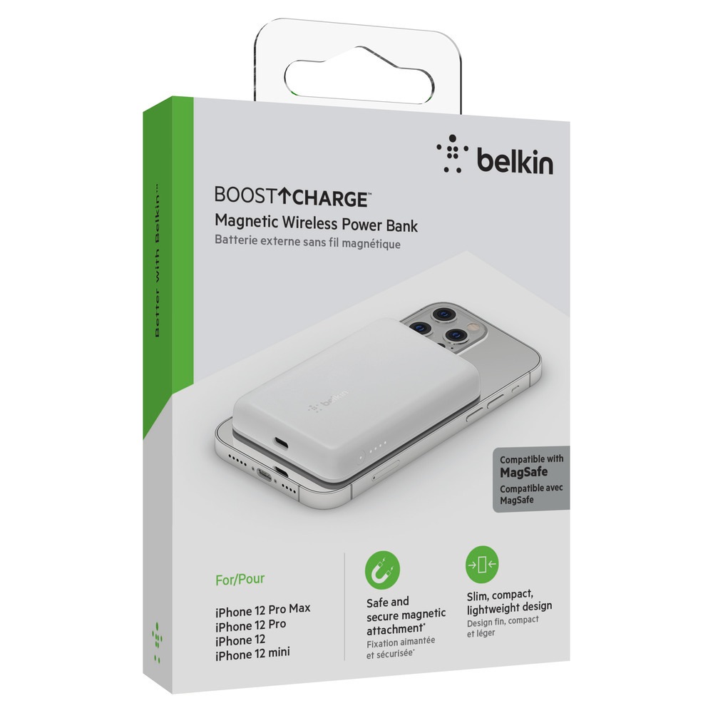 Belkin Powerbank »BoostCharge 2.500 mAh« Belkin Magn. drahtlose Powerbank,MagSafe,2.500 mAh,weiß