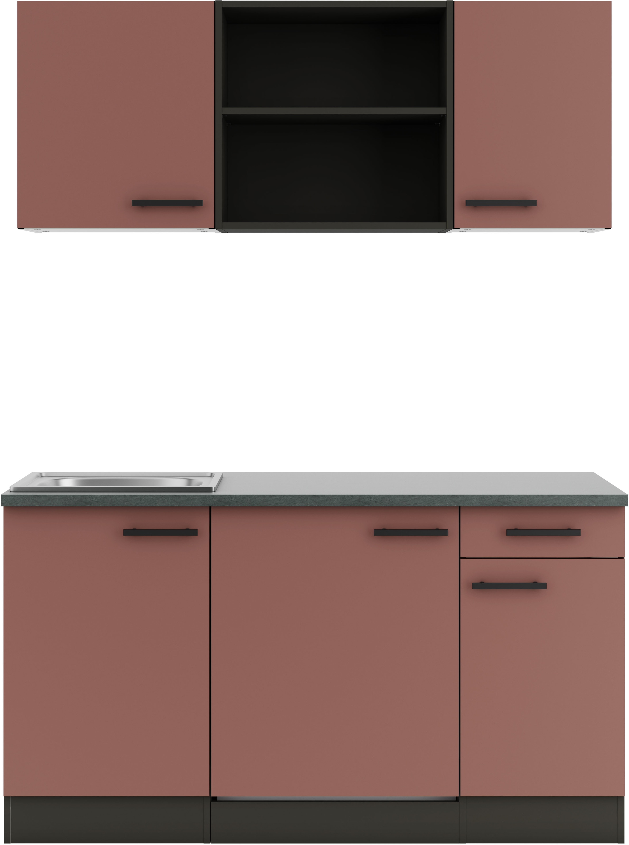 OPTIFIT Pantryküche »Palma« Breite 150 cm, wahlweise mit Unterbaukühlschrank oder Kochfeld