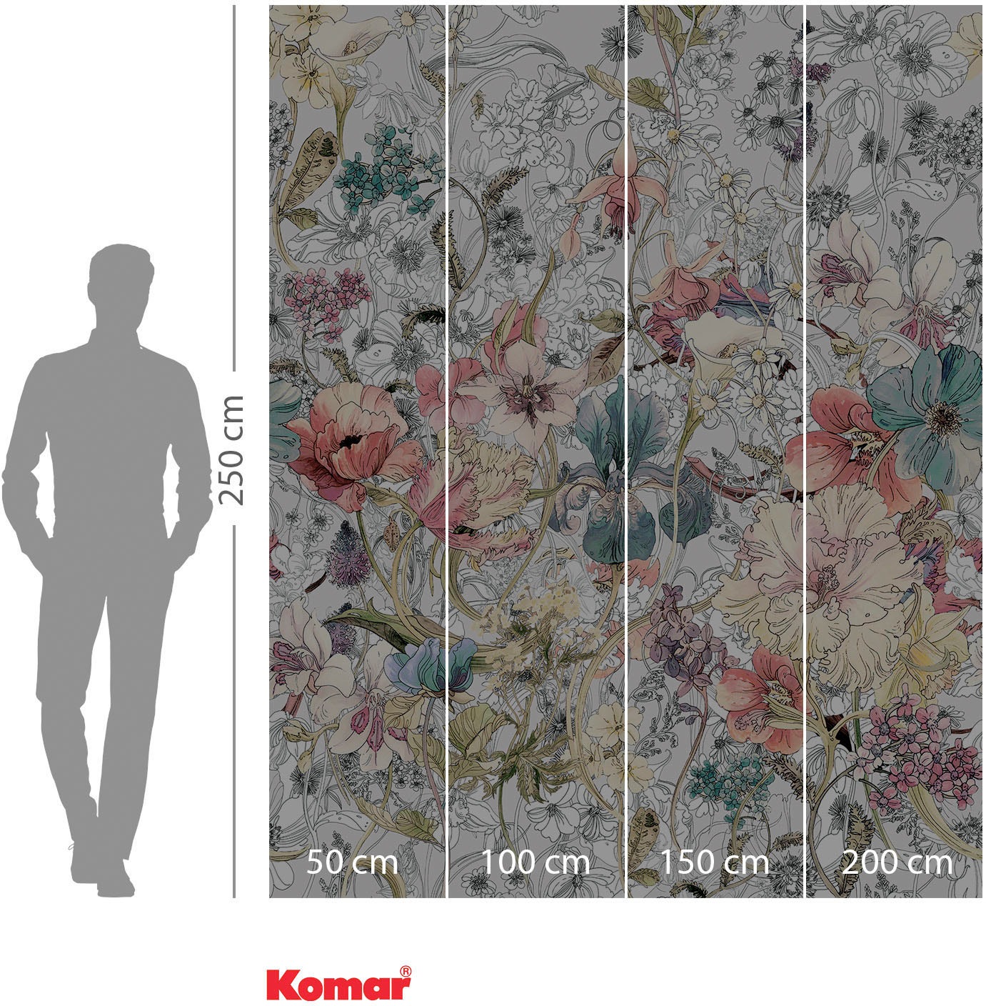 Komar Vliestapete »Digitaldruck Vlies - Magic Meadow - Größe 200 x 250 cm«, bedruckt, Wohnzimmer, Schlafzimmer