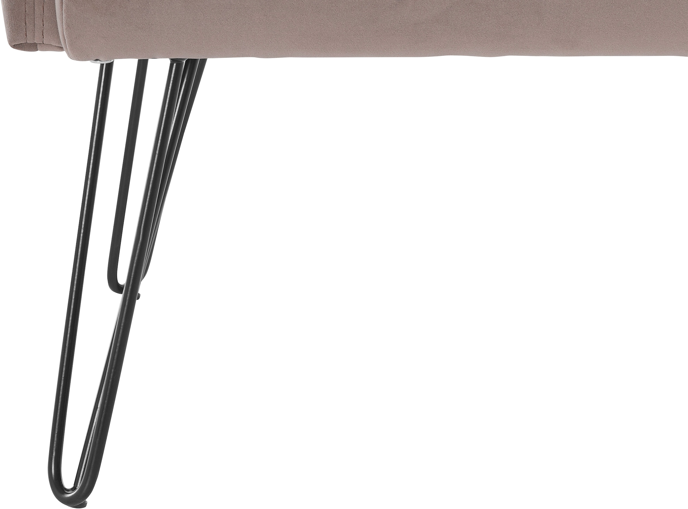 exxpo - sofa fashion Sessel »Doppio, Loungesessel mit Designuntergestell, bequem und elegant« aufwendige Rückenverarbeitung, Breite 61 cm