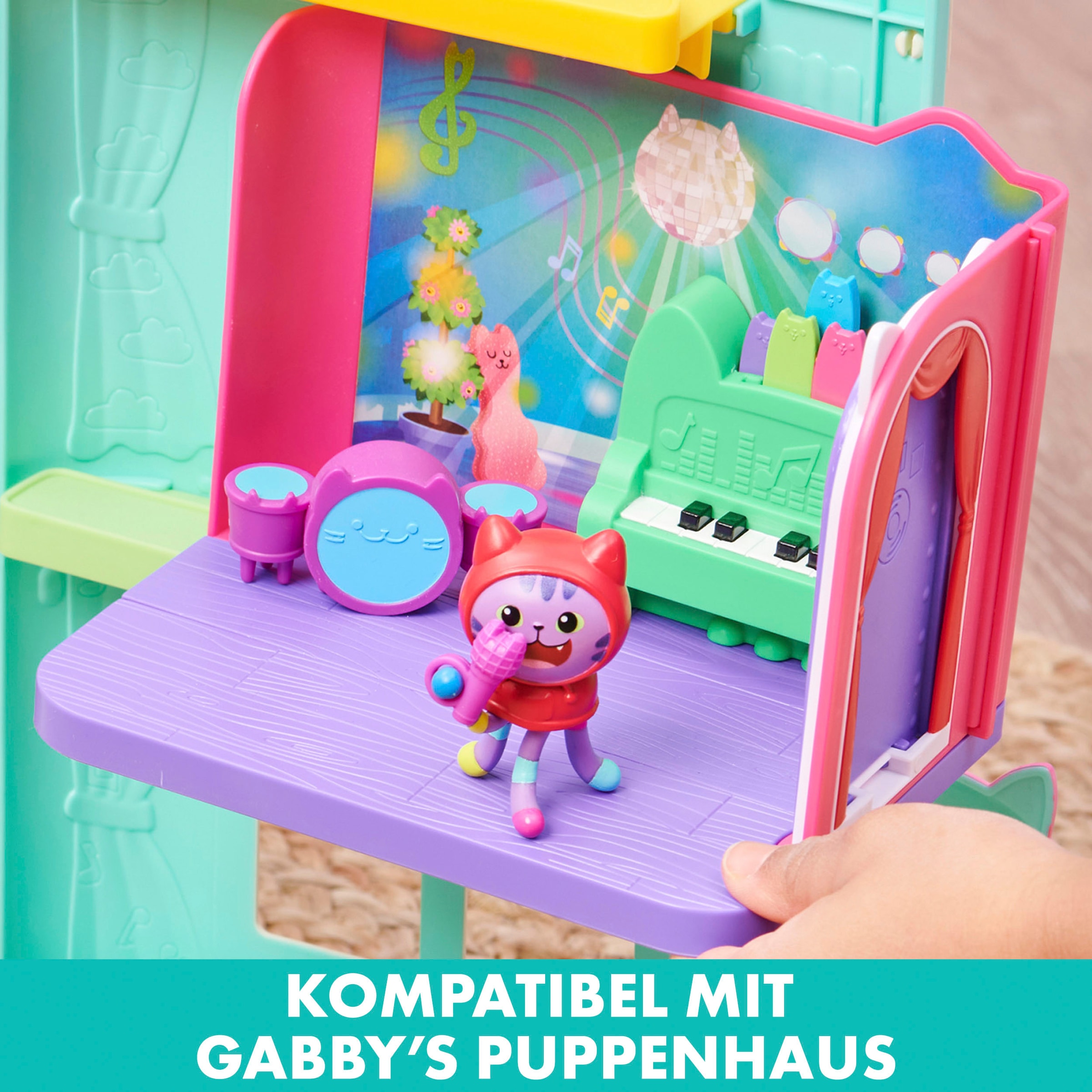 Spin Master Spielwelt »Gabby's Dollhouse – Deluxe Room – DJ Catnip's Musikzimmer«