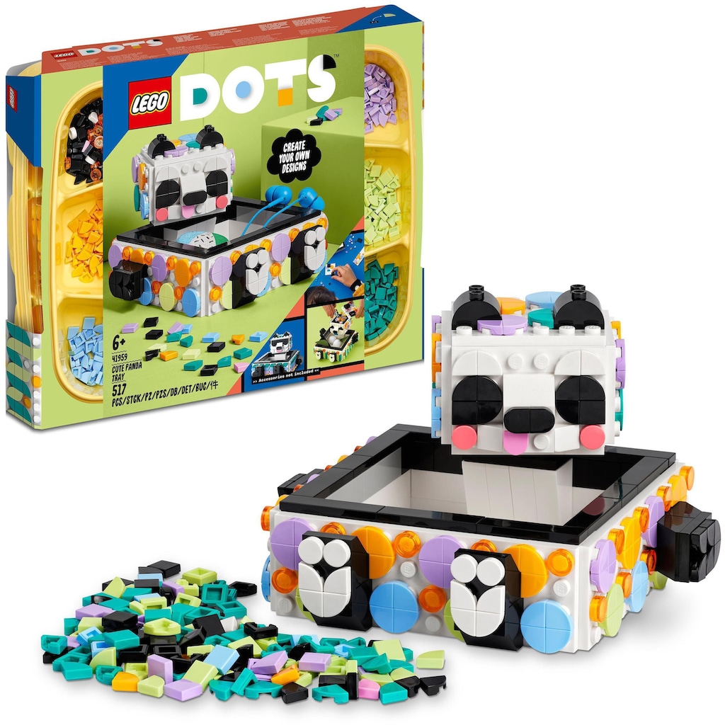 LEGO® Konstruktionsspielsteine »Panda Ablageschale (41959), LEGO® DOTS«, (517 St.)