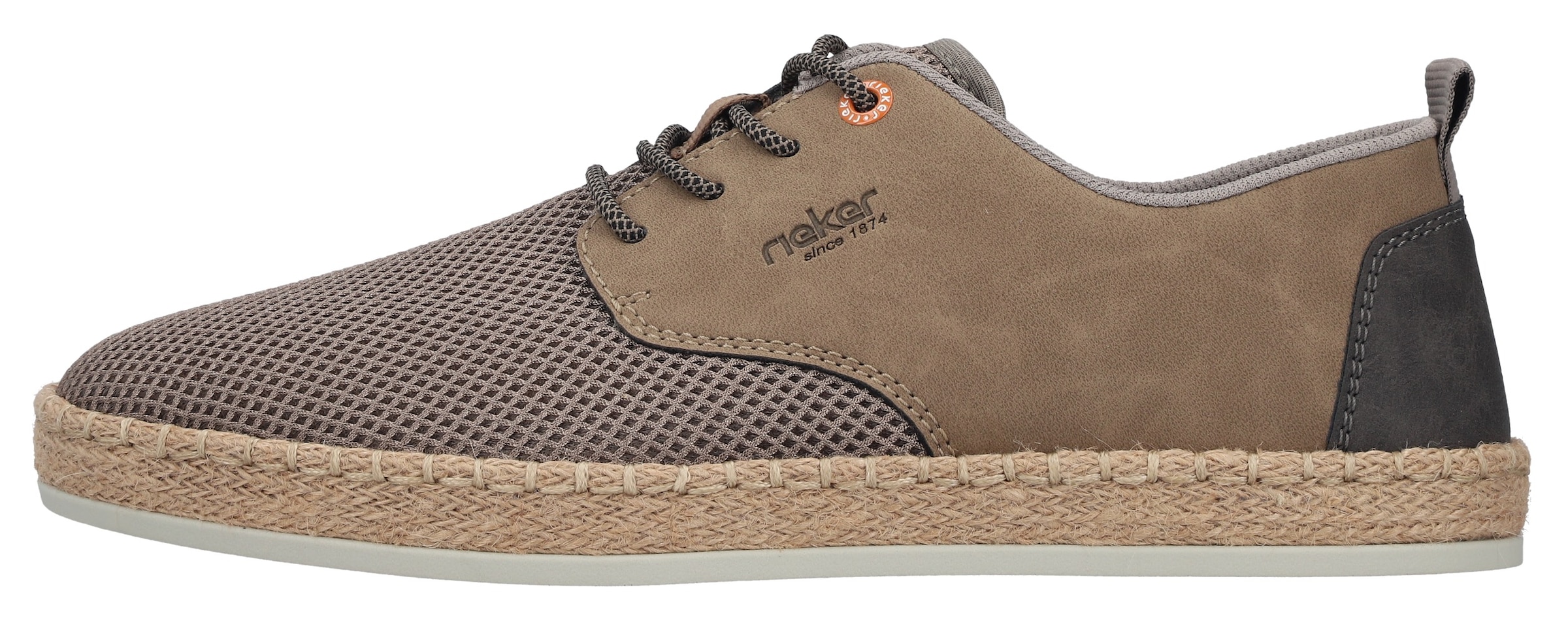 Rieker Schnürschuh  Halbschuh, Sneaker, Schnürer mit Bastumrahmung an der Laufsohle