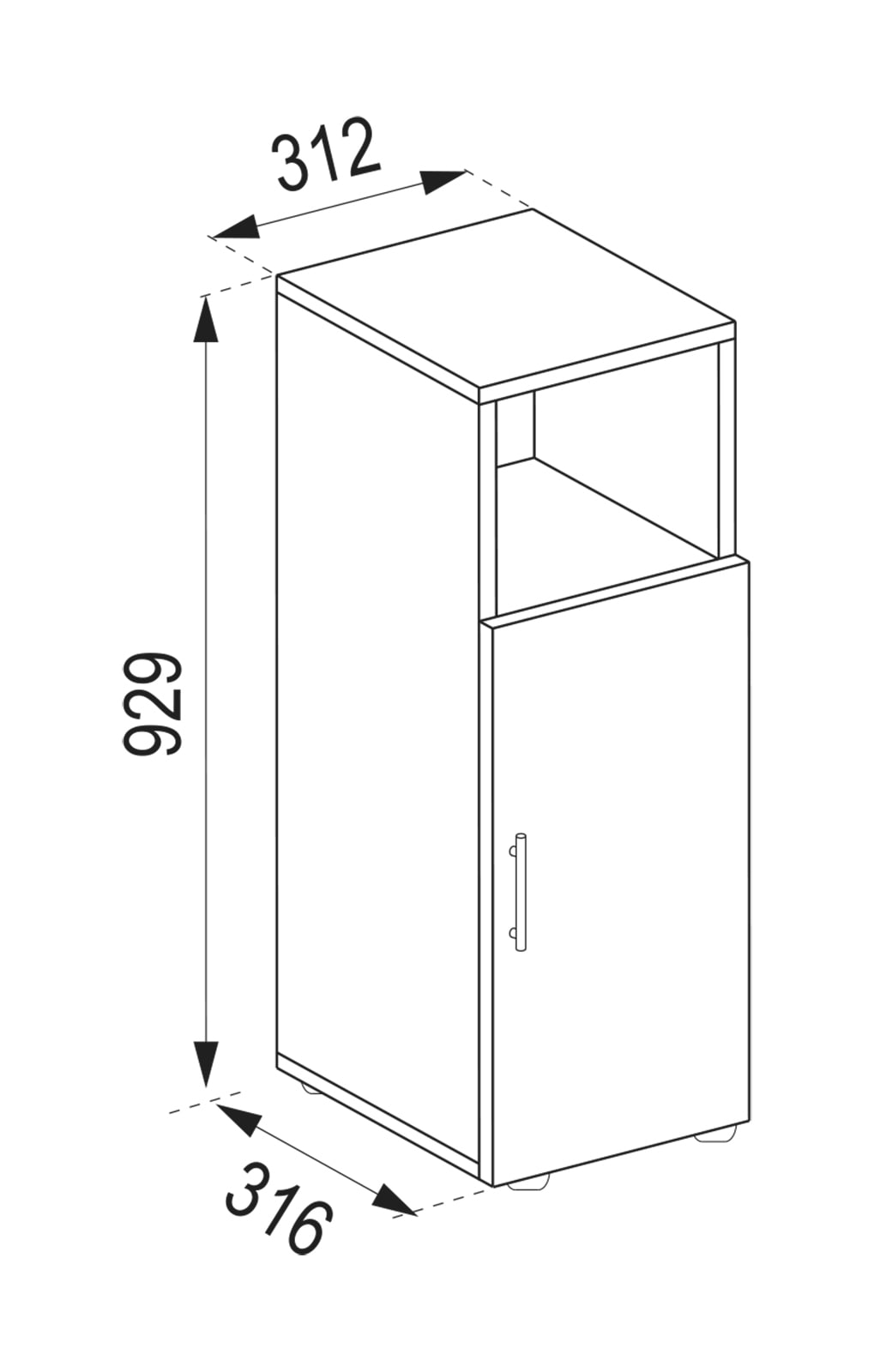VCM Midischrank »Holz Badmöbel Midischrank Badschrank Bad Flandu«
