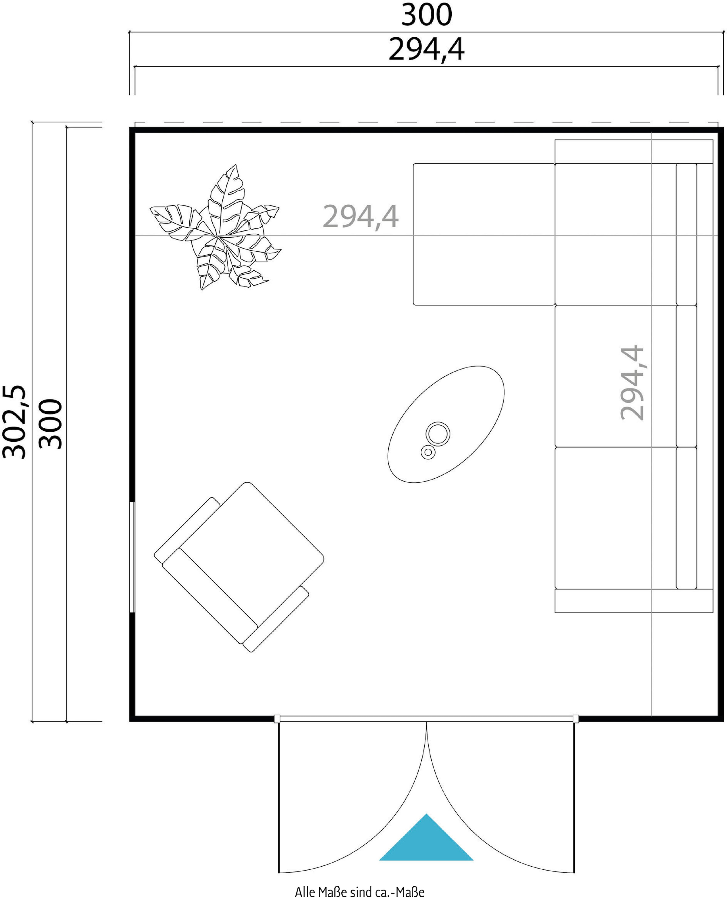 LASITA MAJA Gartenhaus »PALERMO 1«, (Set, inkl. Fussbodenbretter zum verlegen)