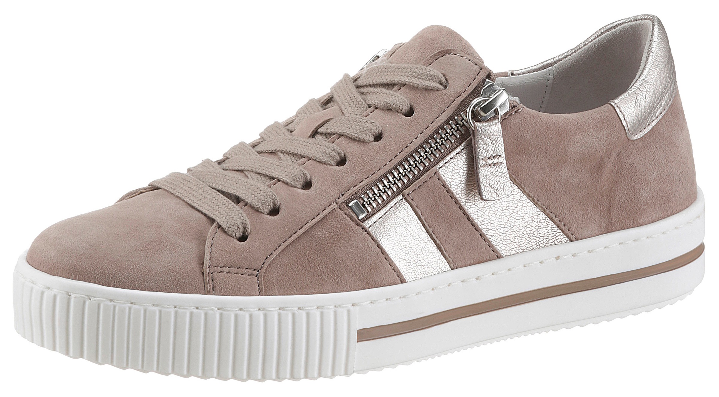 Gabor Plateausneaker, mit Kontrastbesatz in Mettalicoptik
