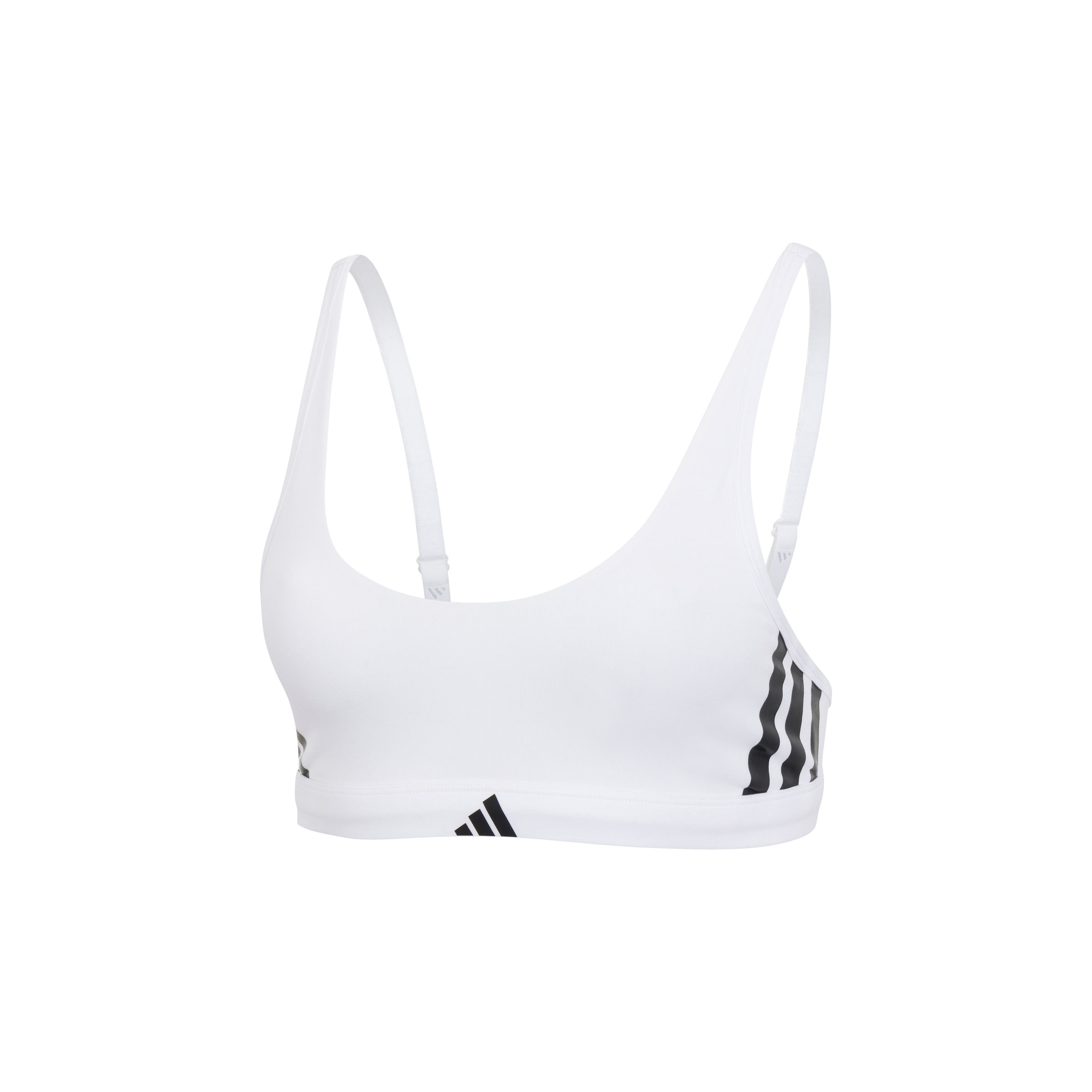 adidas Sportswear Bralette »Sport Active Essentials Cotton 3 Stripes« weich, dehnbar und leicht, Jacquard-Logo-Träger