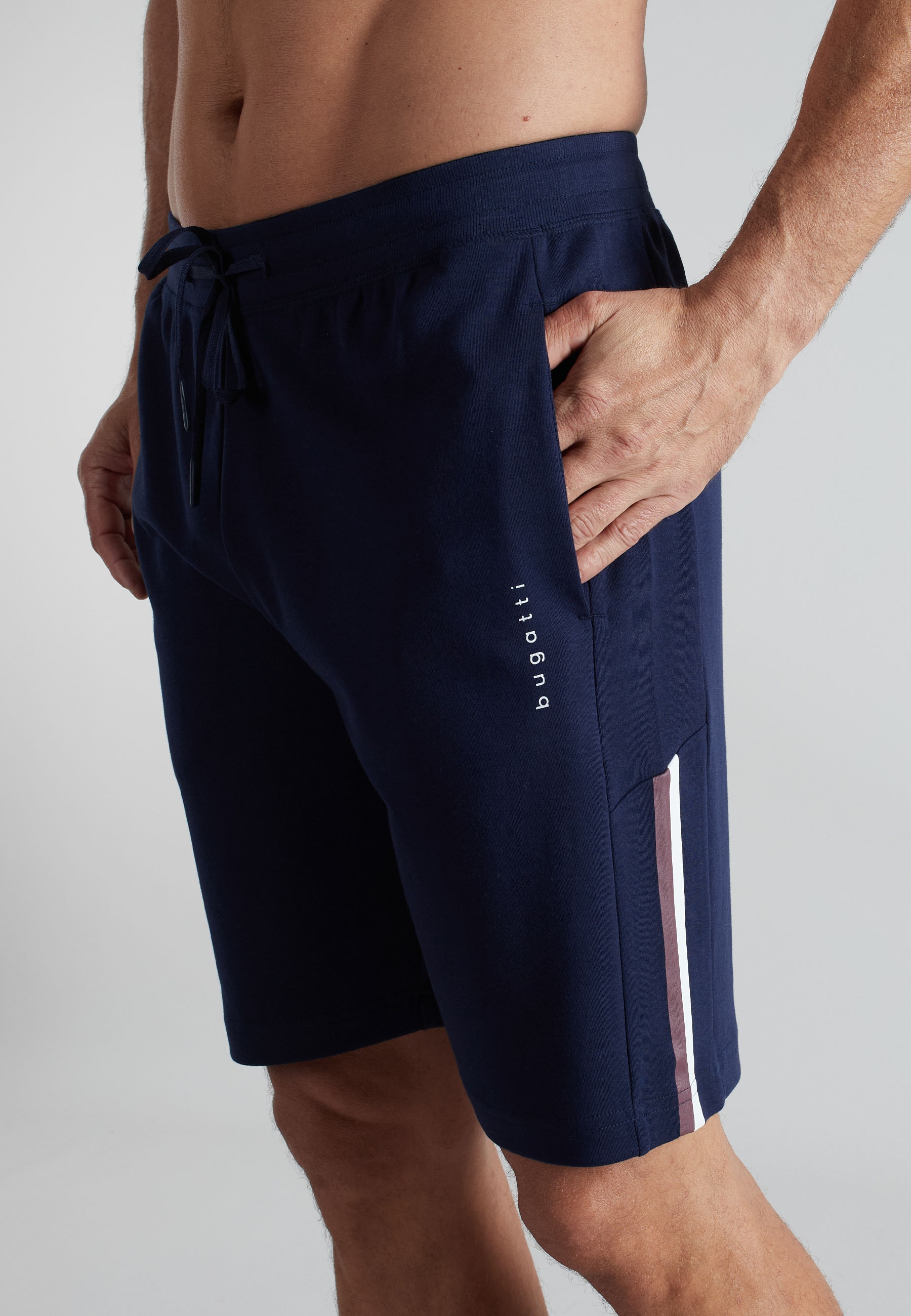 bugatti Bermudas  kurz, mit Logo, basic, bequem, weich, Baumwolle