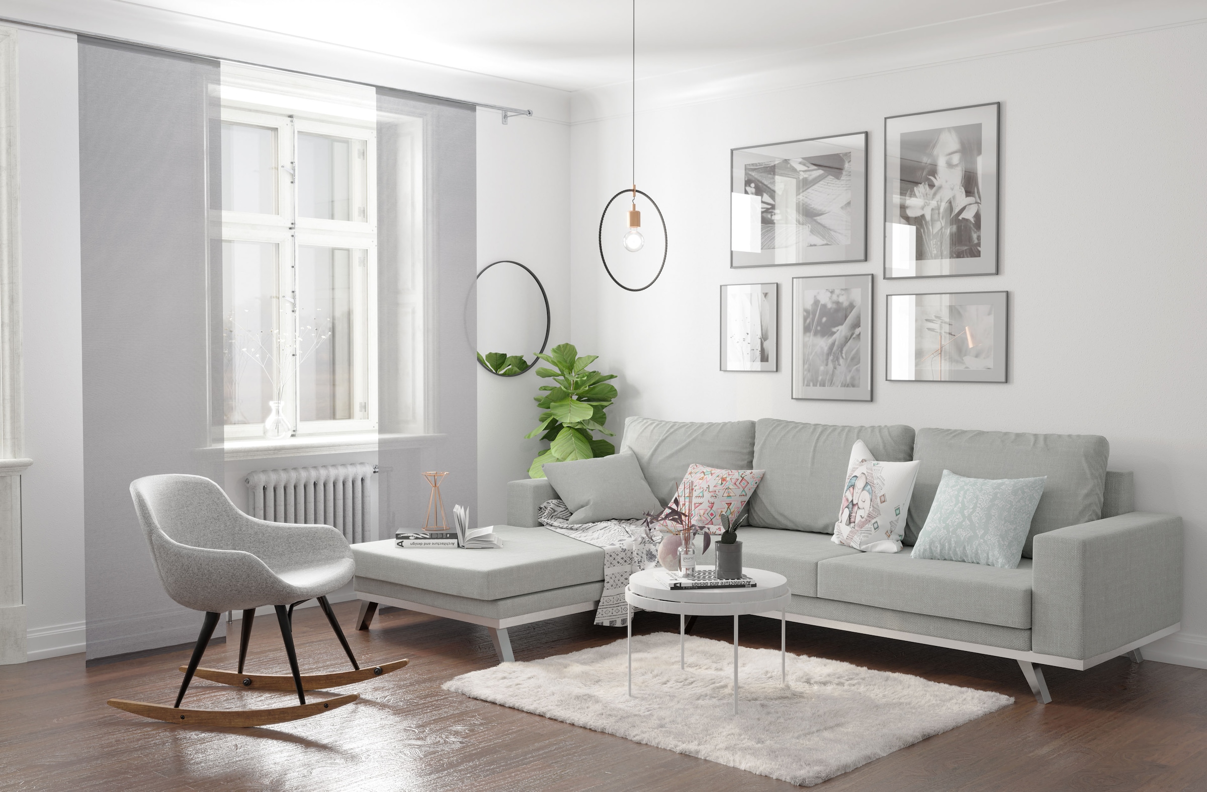 HOMING Schiebegardine »Manhattan«, (1 St.), modern, Wohnzimmer, Schlafzimmer