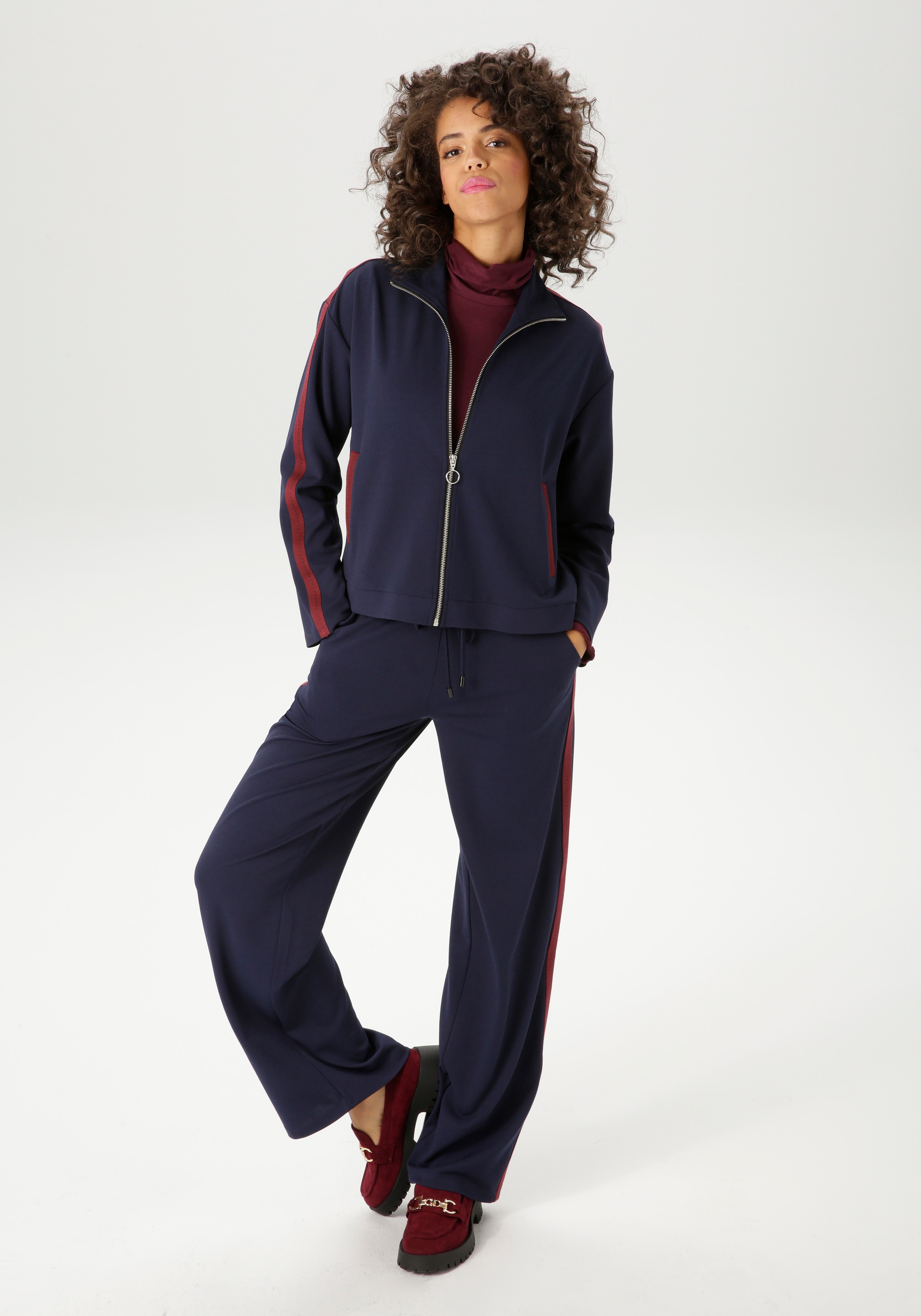 Aniston CASUAL Kurzjacke, mit Tapes an den Eingrifftaschen und langen Ärmeln - NEUE KOLLEKTION
